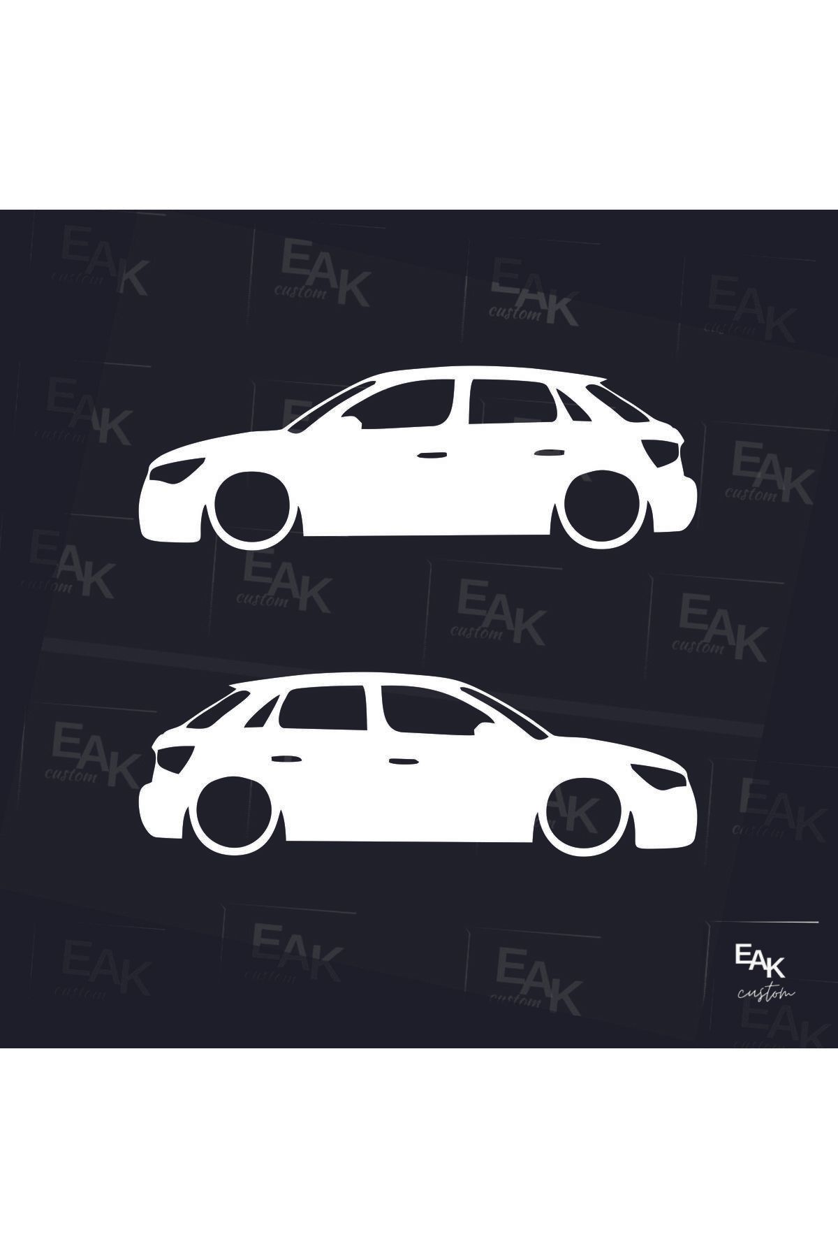 eakcustom AUDİ A1 oto sticker ( 18cm x 6cm) (2ADET)