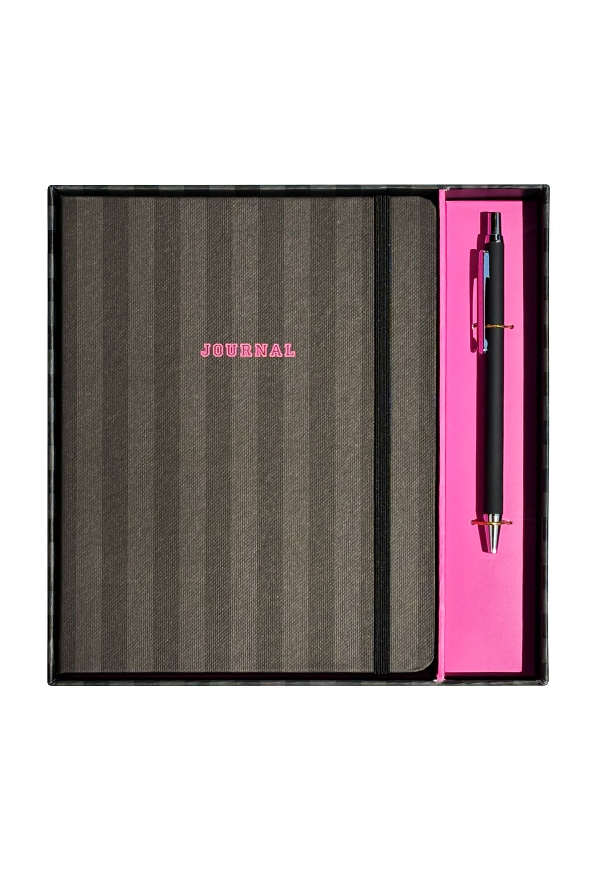 Victoria's Journals Kutulu Set, A5 Sert kapaklı Çizgili Defter ve Metal Gövdeli Tükenmez Kalem.