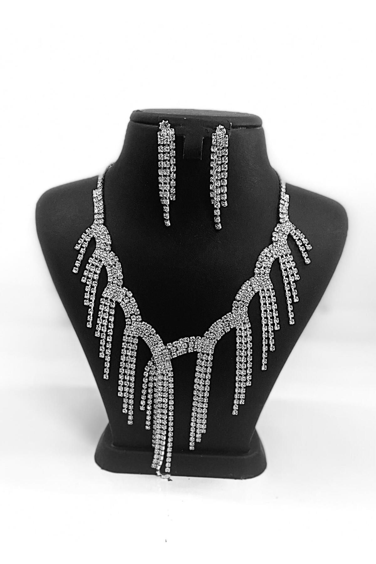 FASHİON JEWELRY Su yolu kolye küpe 2li set