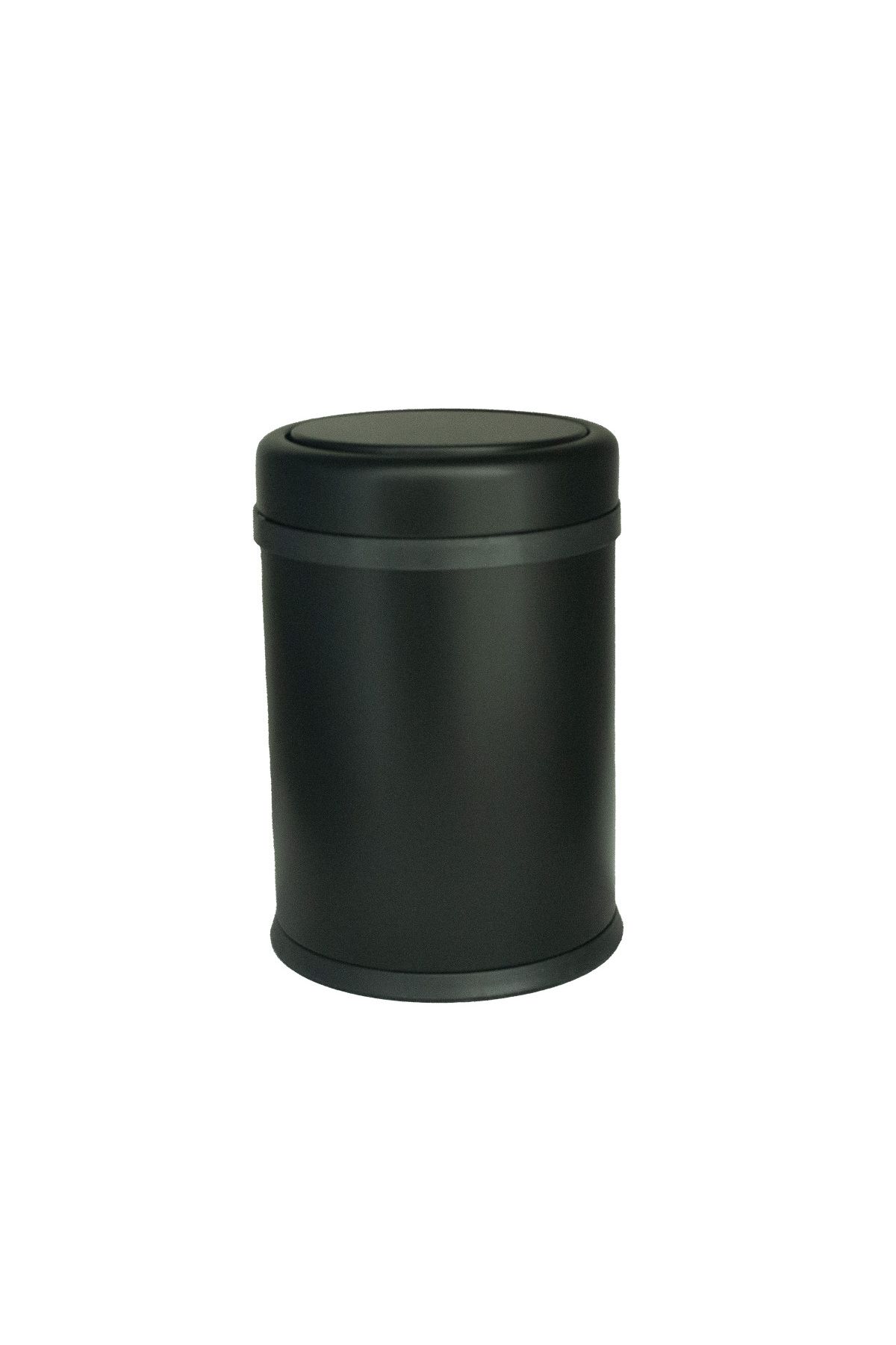 FKN Sallanır Kapaklı Siyah Çöp Kovası 8 Litre