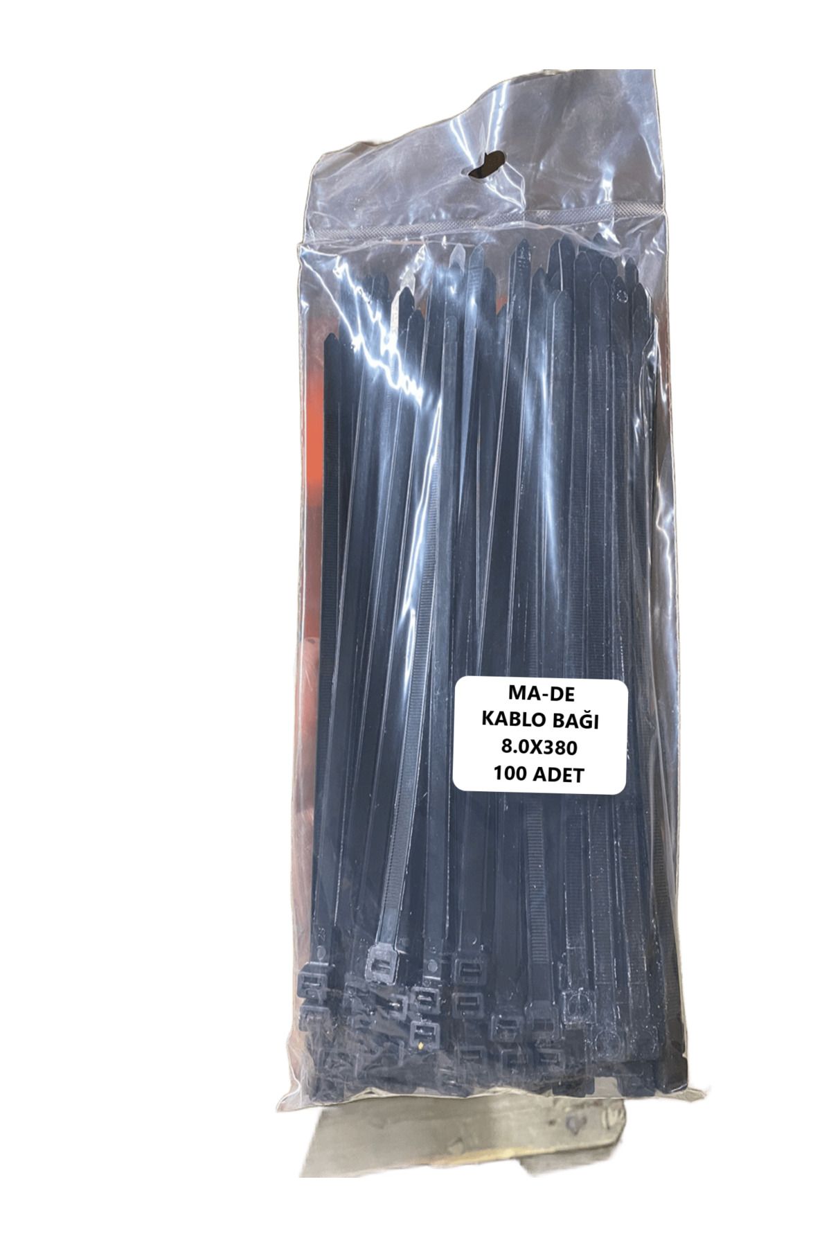 MADE KABLO BAĞI 8.0X380 SİYAH 100 ADET (1 PAKET)