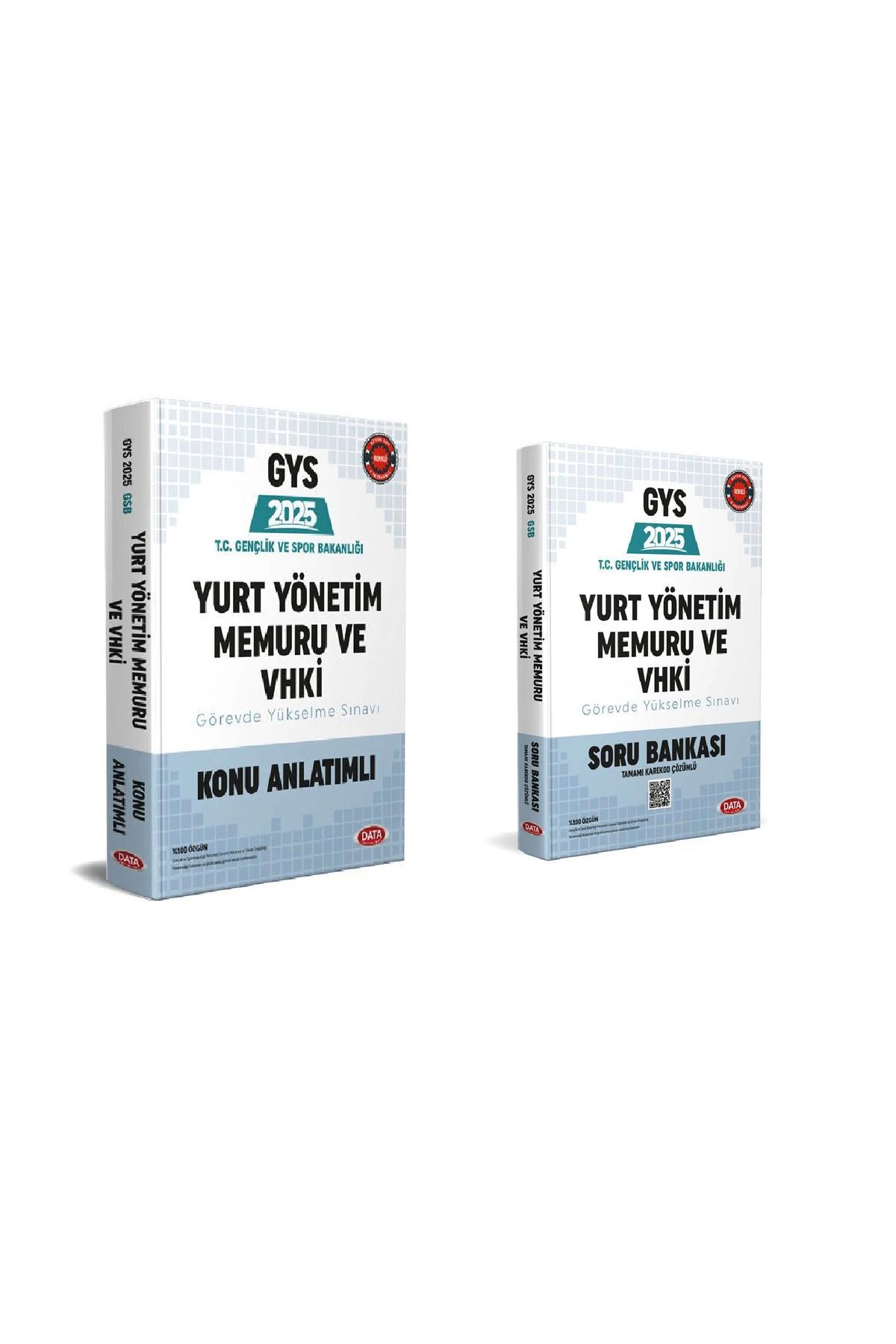 Data Yayınları T.C. Gençlik ve Spor Bakanlığı Yurt Yönetim Memuru ve VHKİ GYS Konu+Soru Bankası Çözümlü 2025