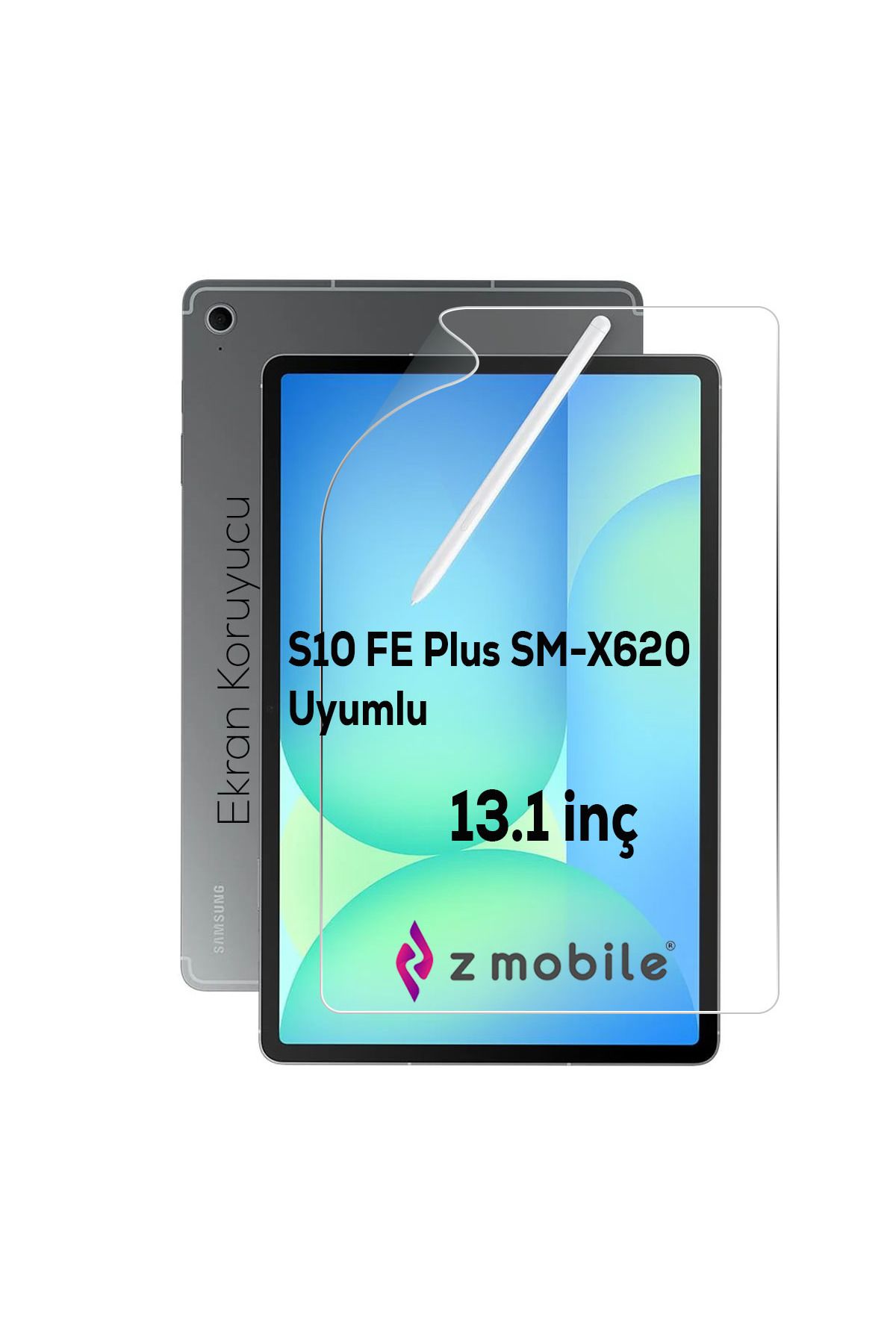 ZMOBILE Samsung Galaxy Tab S10 FE Plus 13,1 inç SM-X620 uyumlu Ekran Koruyucu Nano Esnek Kırılmaz Flexible