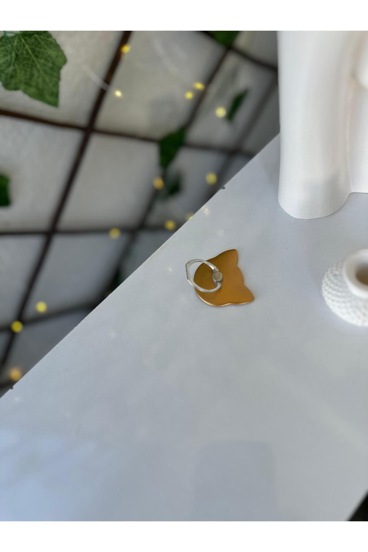SLC AKSESUAR TELEFON PARMAK TUTACAGI KEDİ MODEL 360 DÖNEBİLEN CEP TELEFONU STANDI
