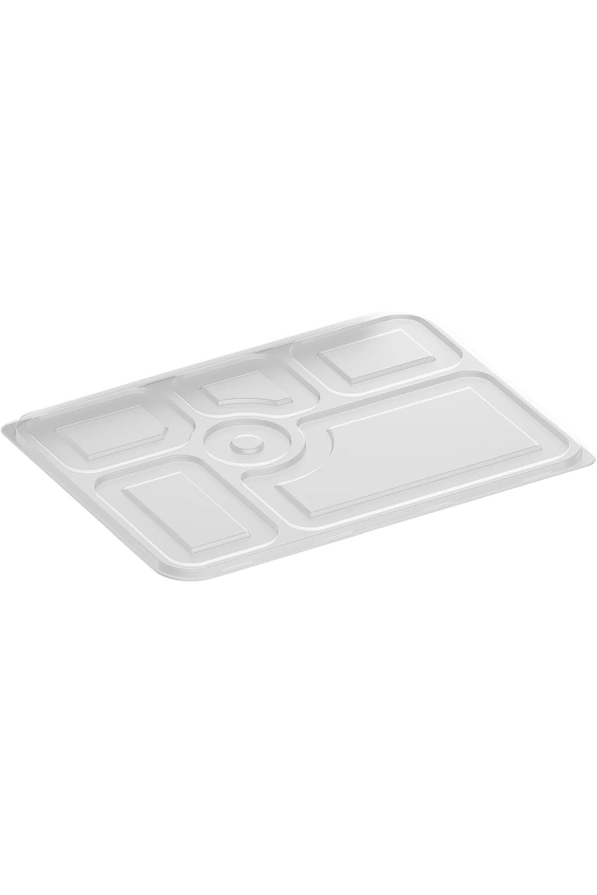 Ideal Pack-Black Base Rectangular 6-Compartment Food Containers with Lids – Pack of 5 7