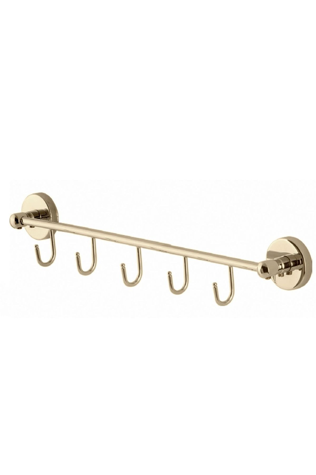 ÇELİK BANYO Çelik Banyo Karaca Serisi Paslanmaz Pirinç 5’Li Askılık Havlu Askısı Set Askılık Altın Gold