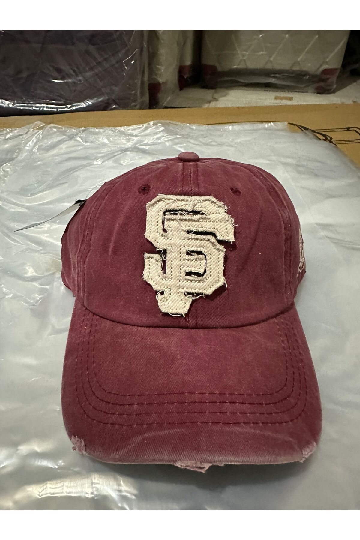 ergül çanta Unisex Yeni Trend San Francisco Model Vintage Eskitme Beyzbol Kep Şapka