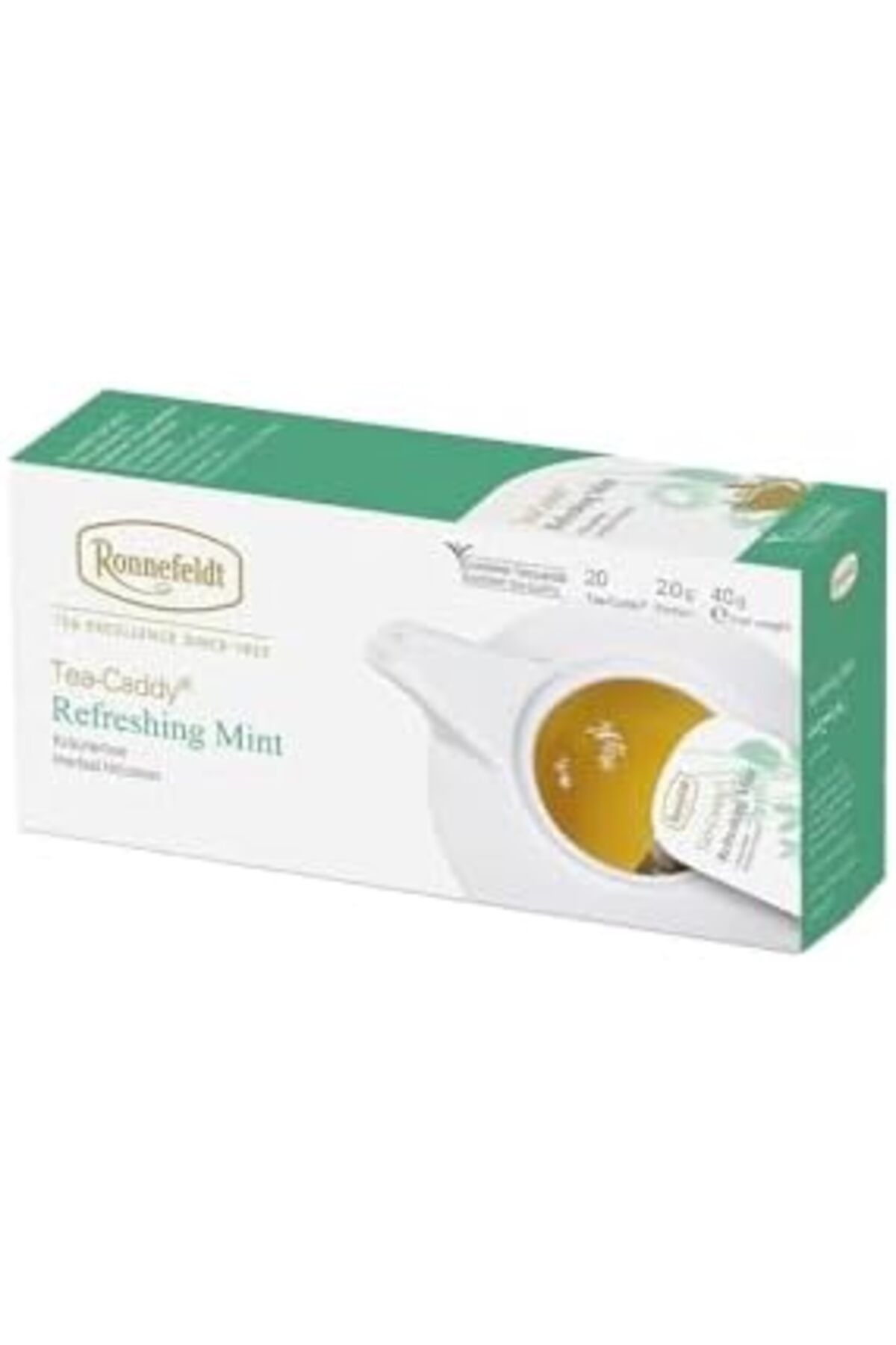 Ronnefeldt-Refreshing Mint Tea-Caddy, Case of 5 Boxes | Each Box Contains 20 Tea Bags 1