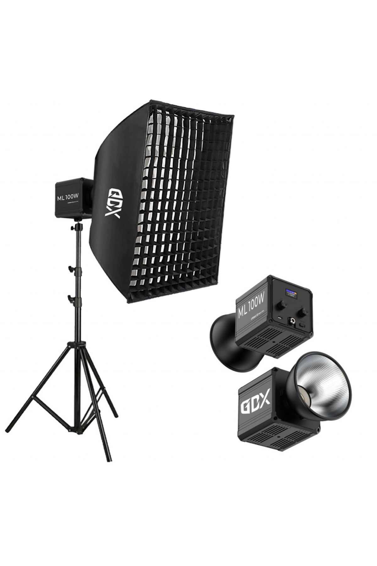 Gdx ML100 Bicolor 60x90 Gridli SoftBox Video ve Ürün Çekim Tekli Işık Seti