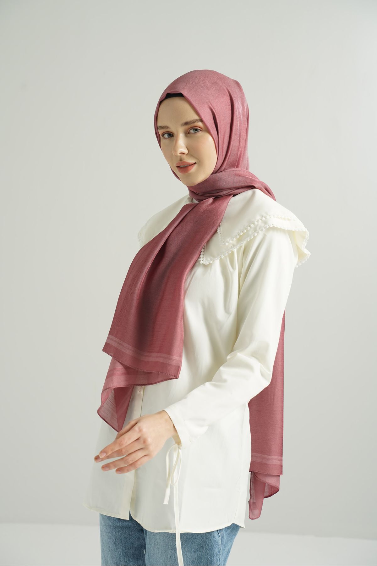 ARMANDA PRENSES SERİSİ ÇERÇEVELİ DÜZ DESEN ŞAL