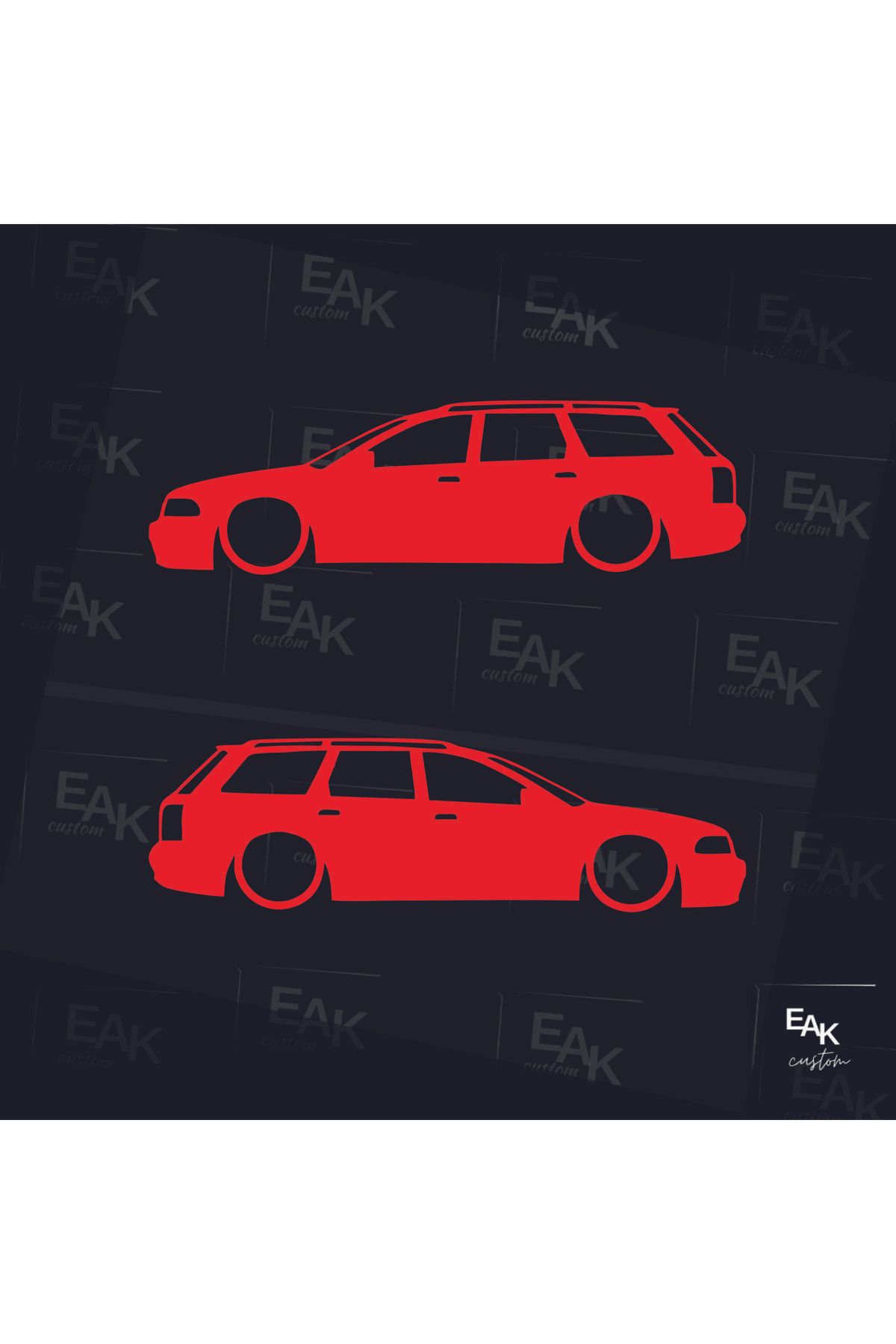 eakcustom AUDİ A4 (STATİON WAGON) oto sticker (18cm x 5 cm) (2ADET)
