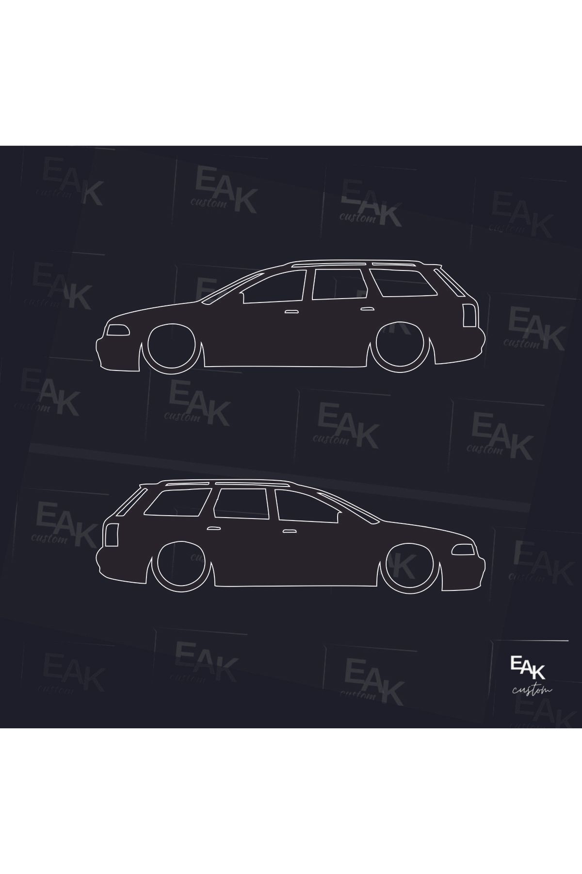 eakcustom AUDİ A4 (STATİON WAGON) oto sticker (18cm x 5 cm) (2ADET)