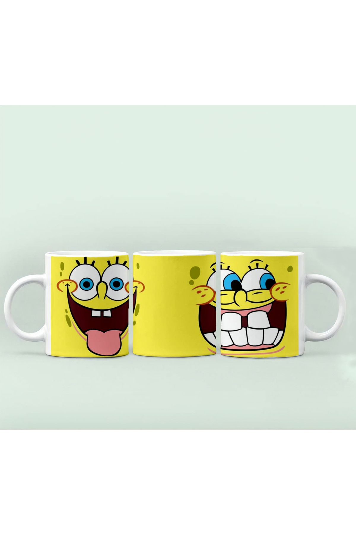 RHG Art Süngerbob Karepantolon Tasarımlı Baskılı Kupa Kahve Fincanı 300 ml