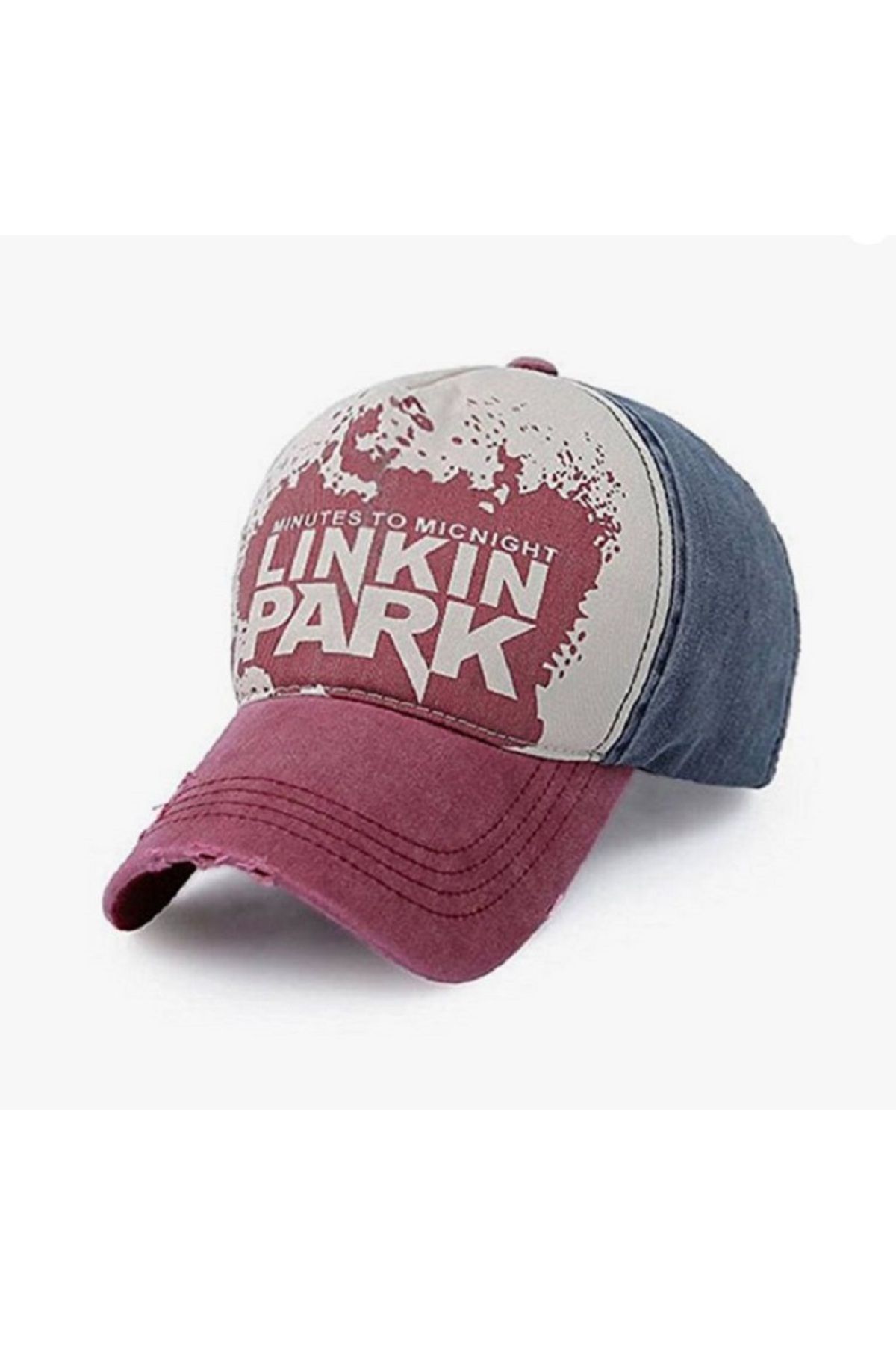 ergül çanta Unisex Yeni Trend Linkin Park Vintage Eskitme Beyzbol Kep Şapka
