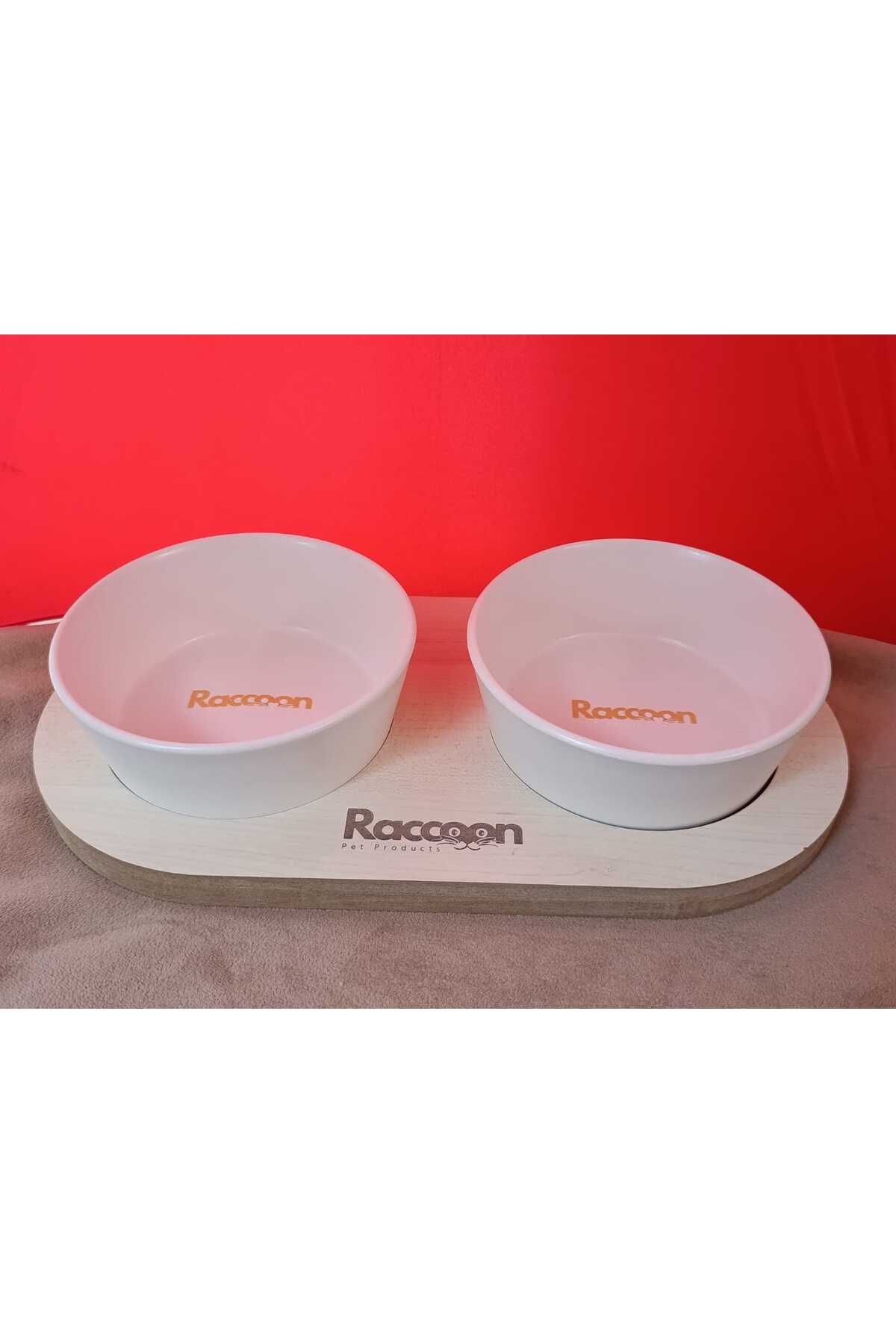 raccoon Zeus Seramik İkili Mama Kabı 400 Ml * 2