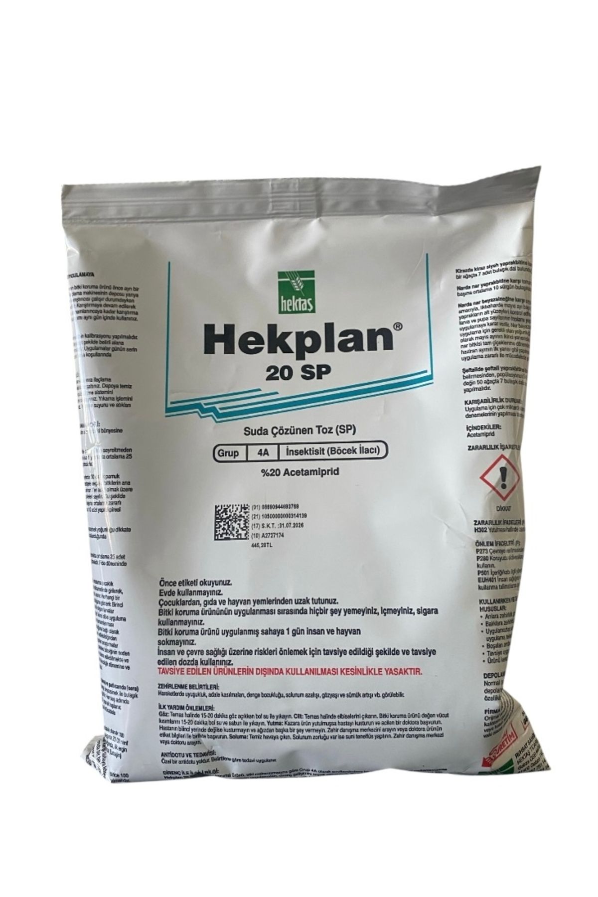 HEKTAŞ Hekplan20 sp 400gr Bitki Çiçek Meyvelerde, Yaprak Biti Ve Beyazsinek 400 gr