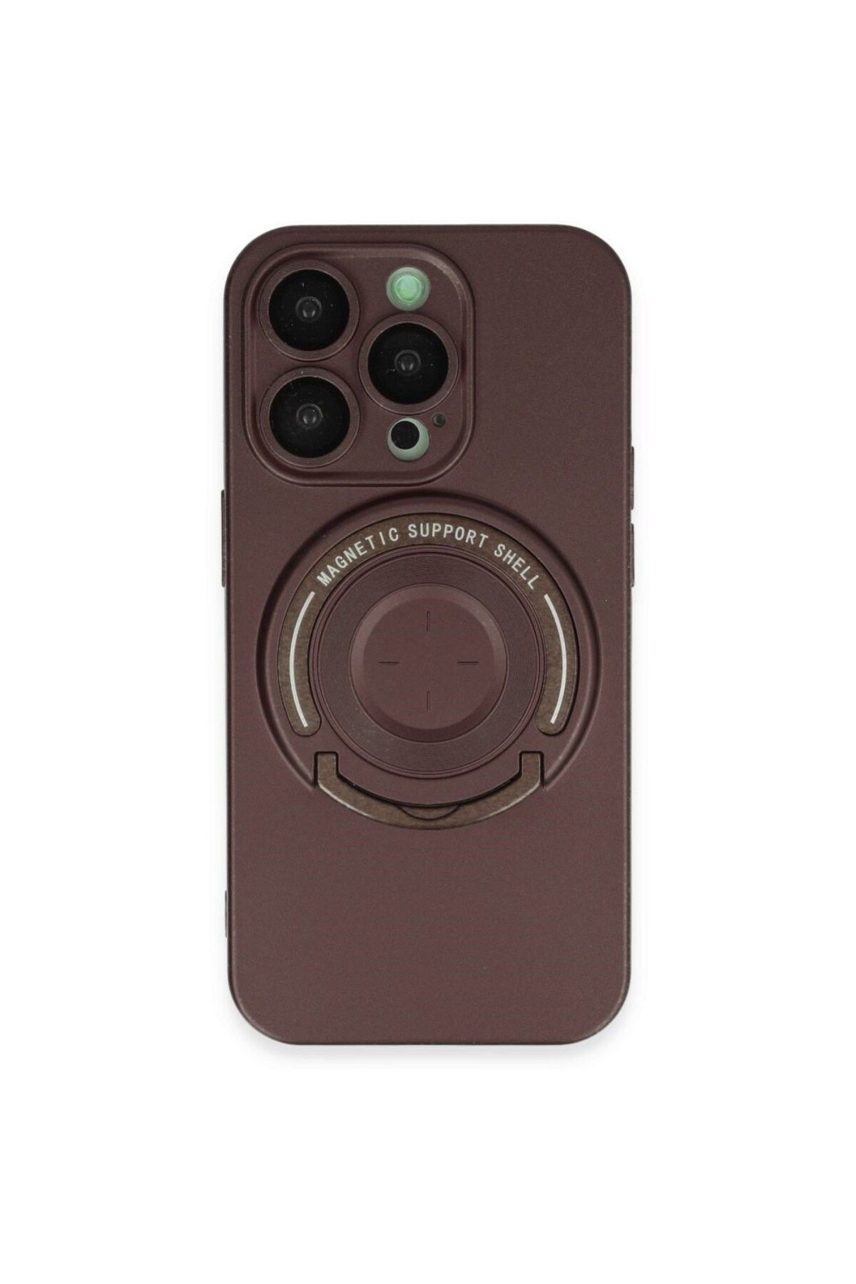 CDA STORE İPhone 13 Pro Uyumlu Standlı Magneticsafe Kahverengi Luta Kılıf