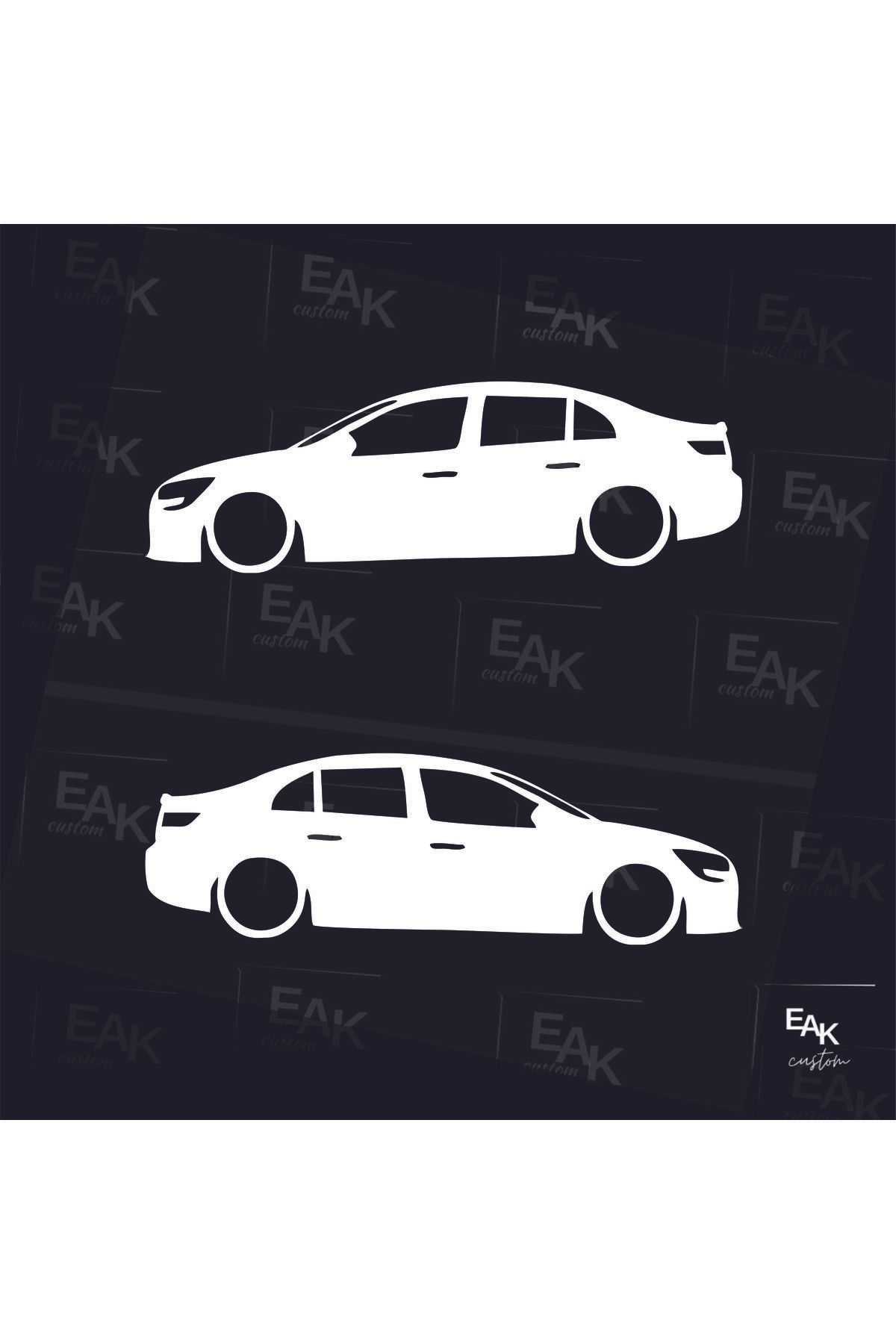 eakcustom RENAULT MEGANE 4 (SEDAN) oto sticker (18cm x 6cm) (2ADET)