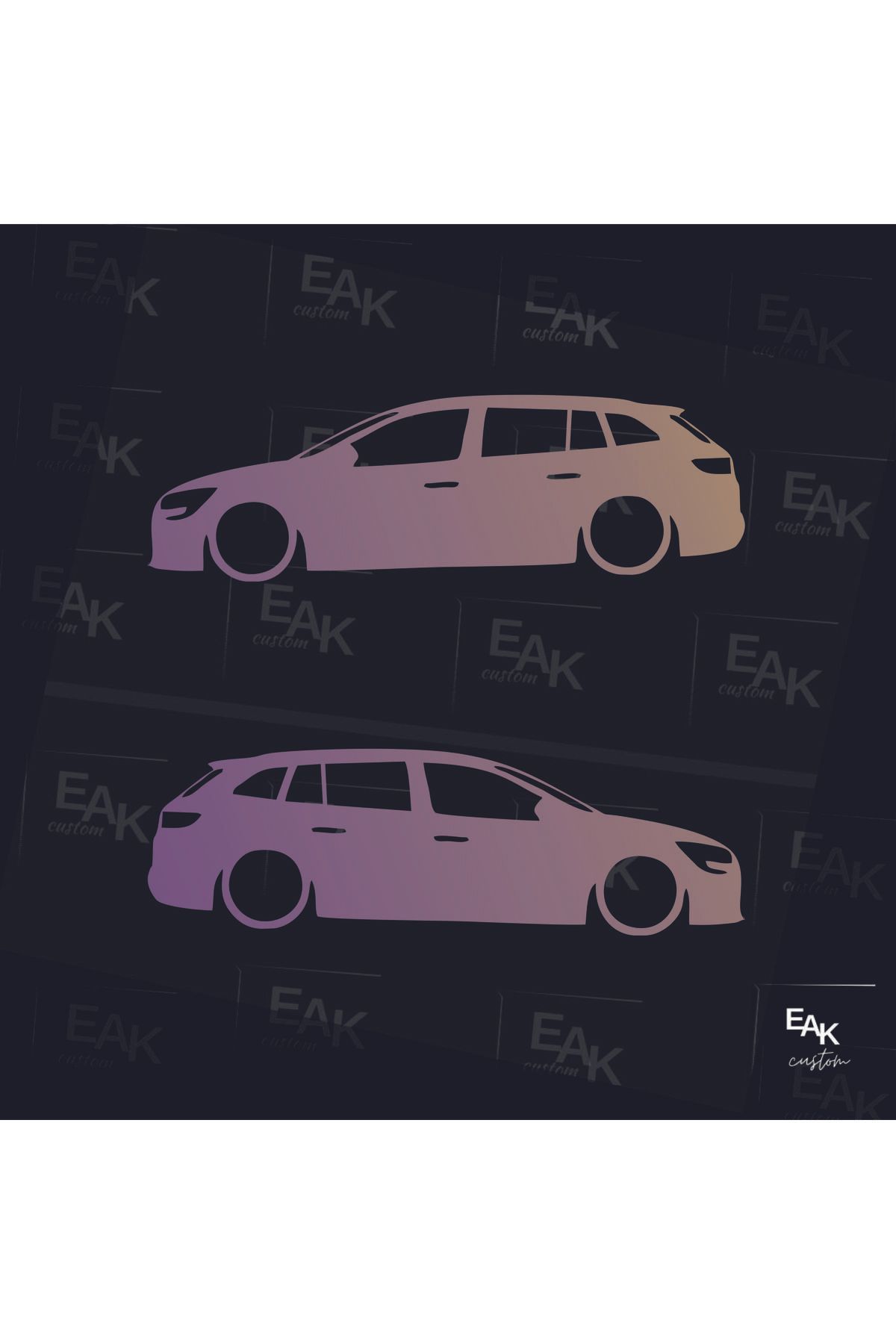 eakcustom RENAULT MEGANE 4 (STATİON WAGON) oto sticker (18cm x 5cm) (2ADET)