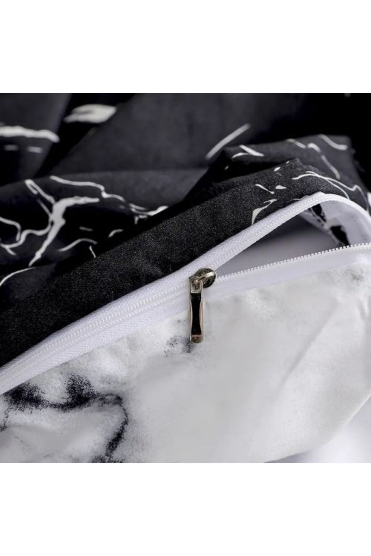 LUNA HOME-Single Size Bedding Set 4 Pieces Without Filler, marble design. 4