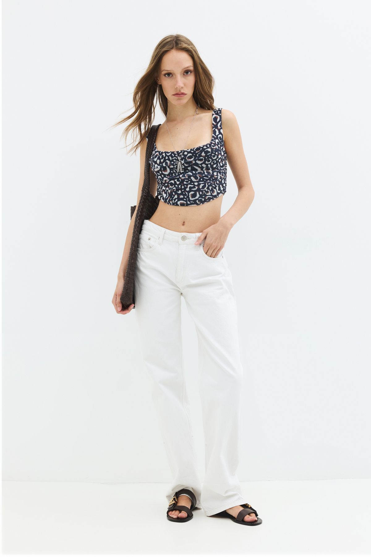 No Matter What Drapeli Askılı Crop Top