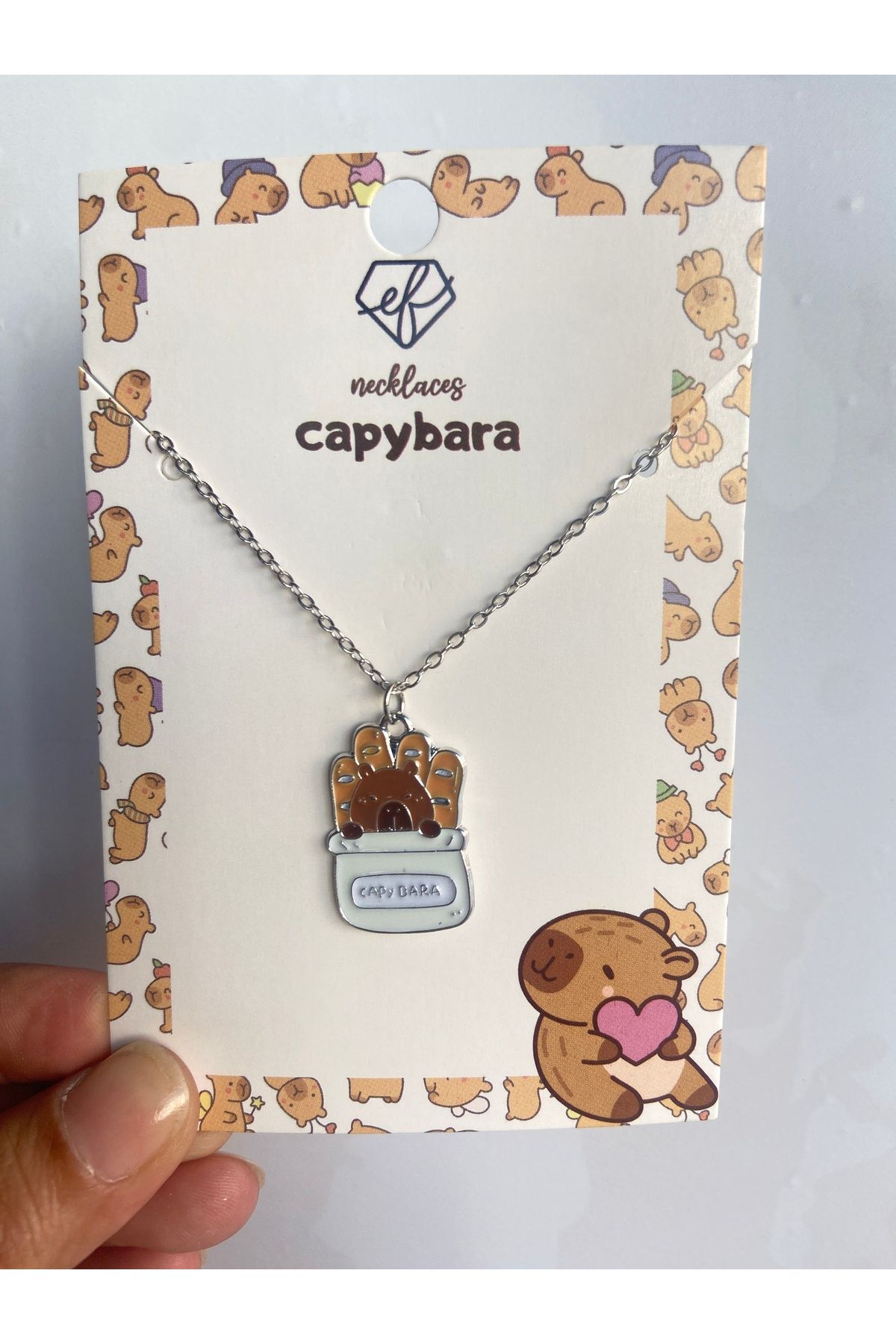 synshop Capybara Kapibara Figür Kolye Kadın Genç Kız Çocuk