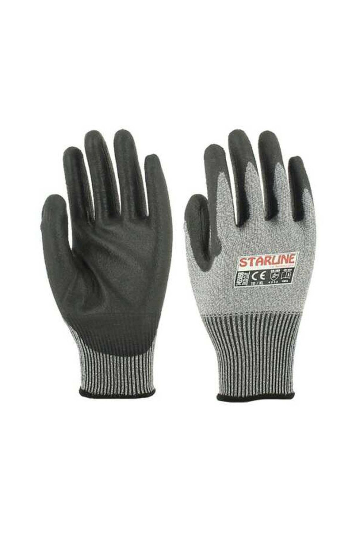 Starline Kesilme Dirençli PU Eldiven E-145505 - 12 Li Naylon + Fiberglas Astar, Poliüretan Kaplama