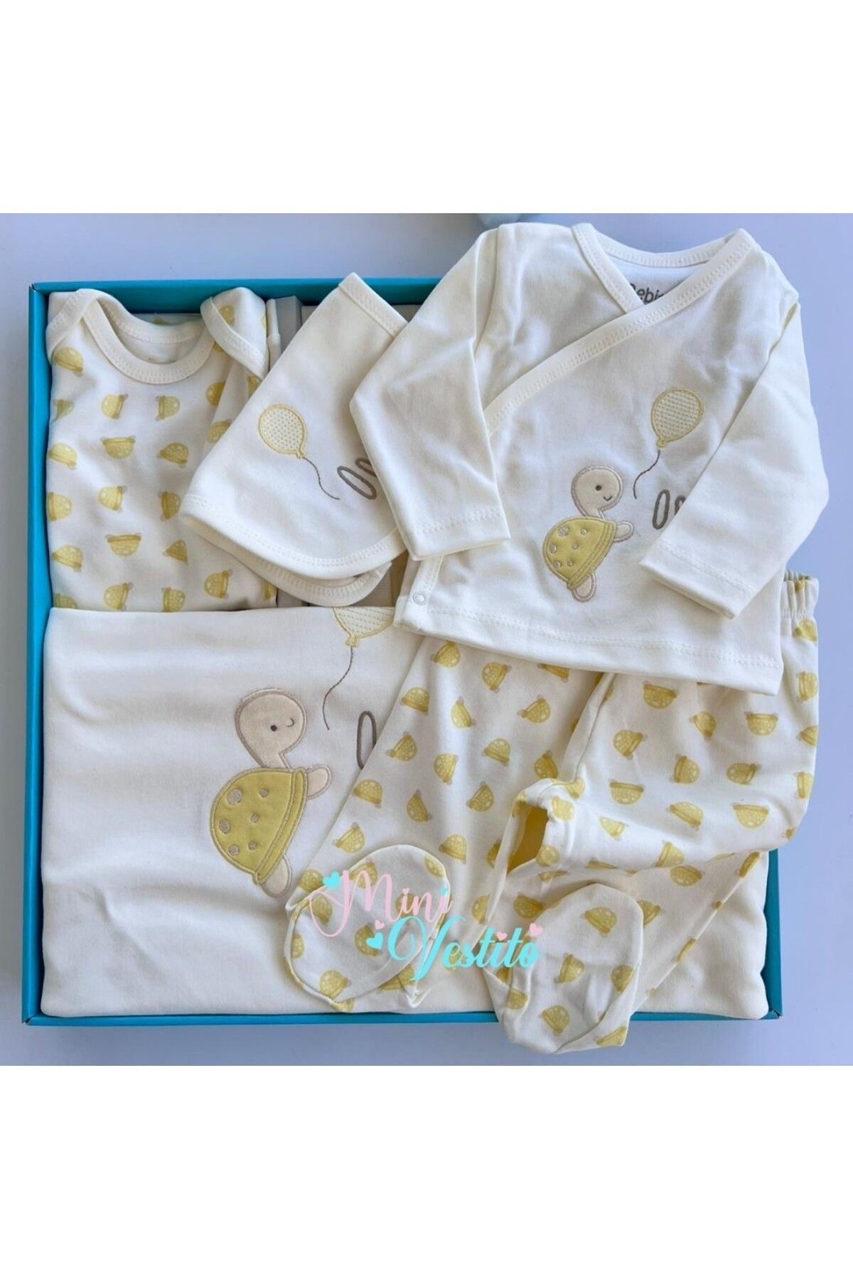 MiniVestito Oops Kaplumbağa Desenli 10 Parça Hastane Çıkışı