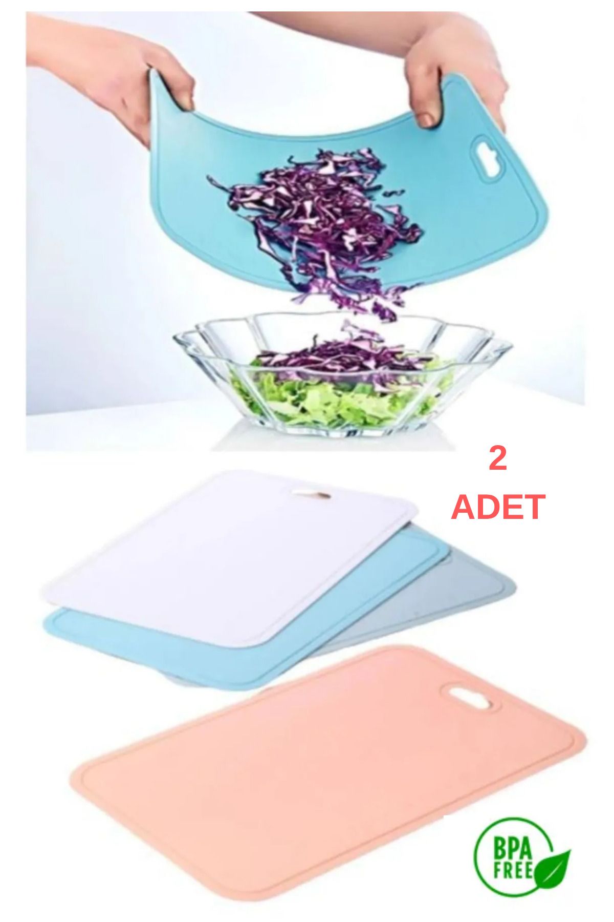 UFİX 2'li Flexy Esnek Kesme Tahtası Kesme Matı Bükülebilir Mat Kesim Tahtası Matı Esnek Mat 33x21 cm