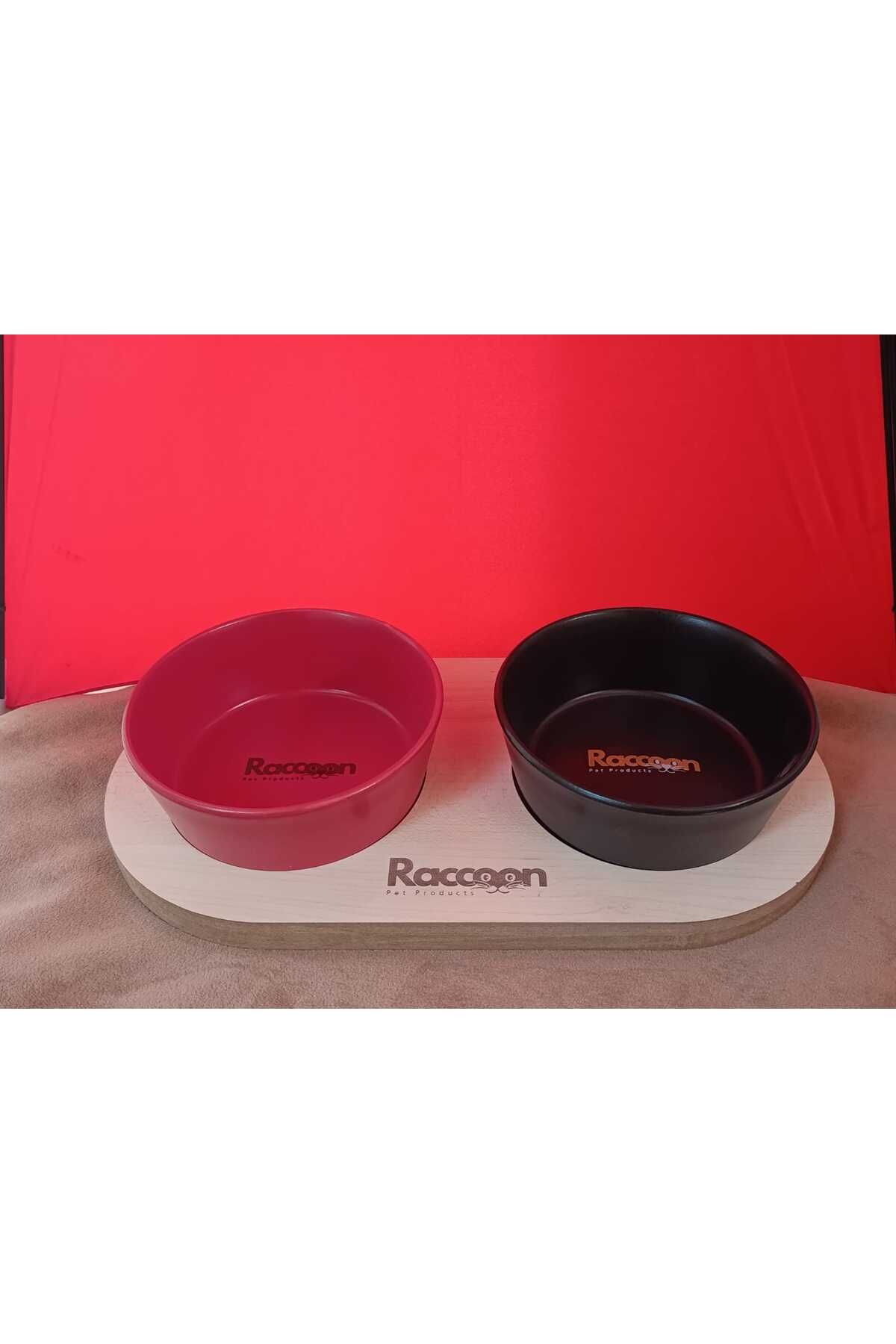 raccoon Zeus Seramik İkili Mama Kabı 600 Ml x 2