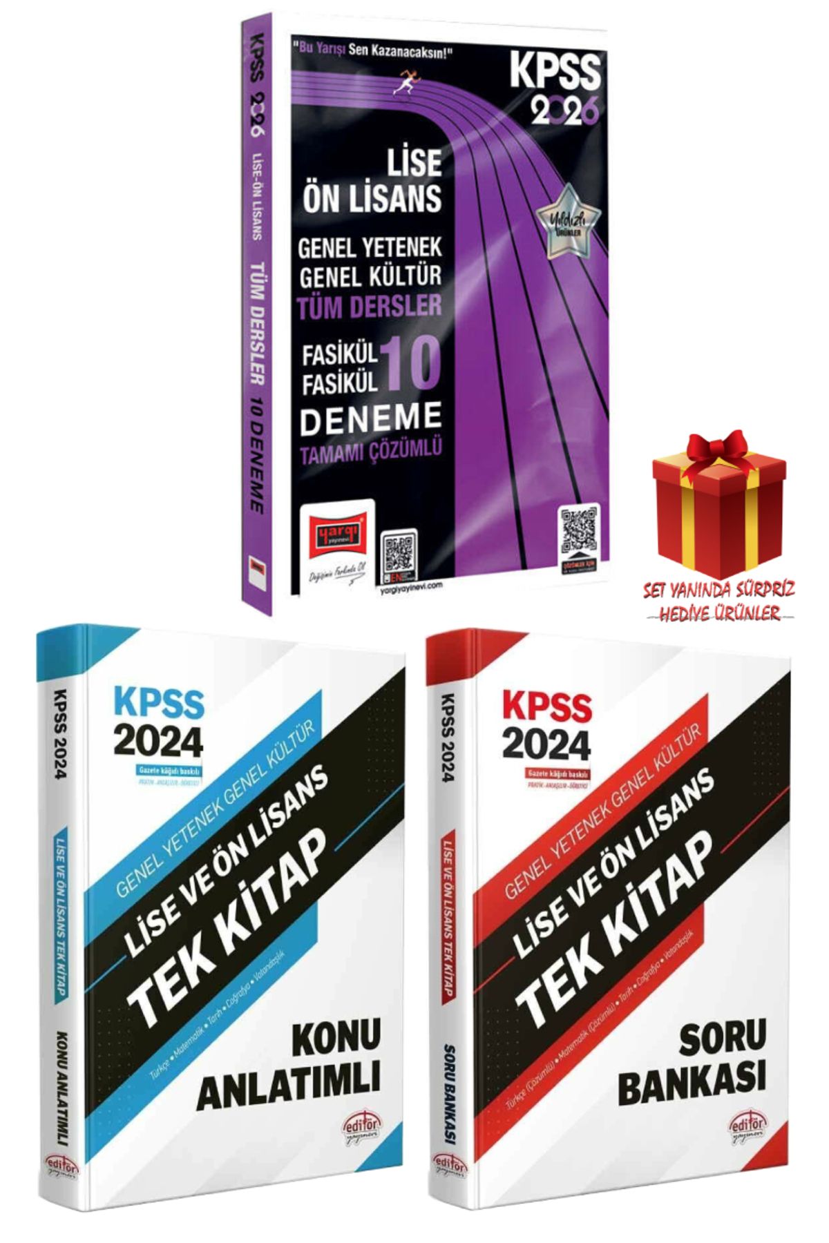 Yargı Yayınları 2026 Yargı KPSS Lise Ön Lisans Deneme+Editör Lise Ön Lisans Konu Anlatım+Soru Bankası