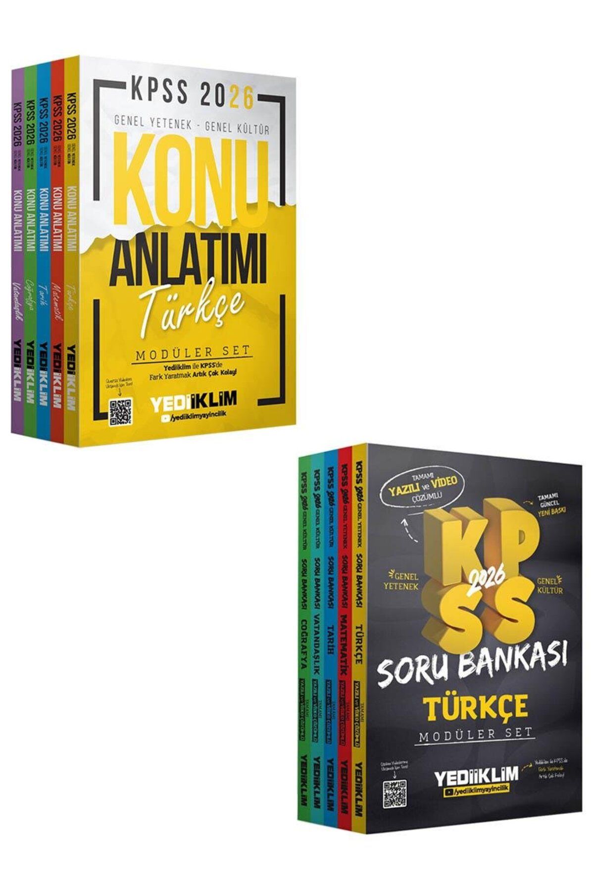 Yediiklim Yayınları Yediiklim Yayınları 2026 KPSS Genel Yetenek Genel Kültür Konu ve Soru Modüler Set