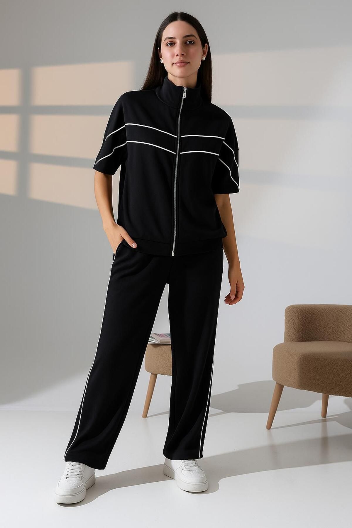 moda paketi BİYELİ FERMUARLI ALT ÜST TAKIM