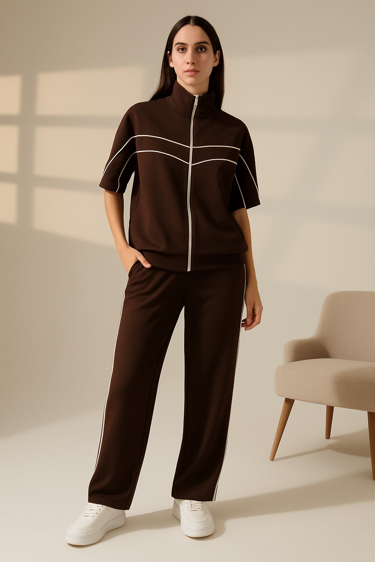moda paketi BİYELİ FERMUARLI ALT ÜST TAKIM