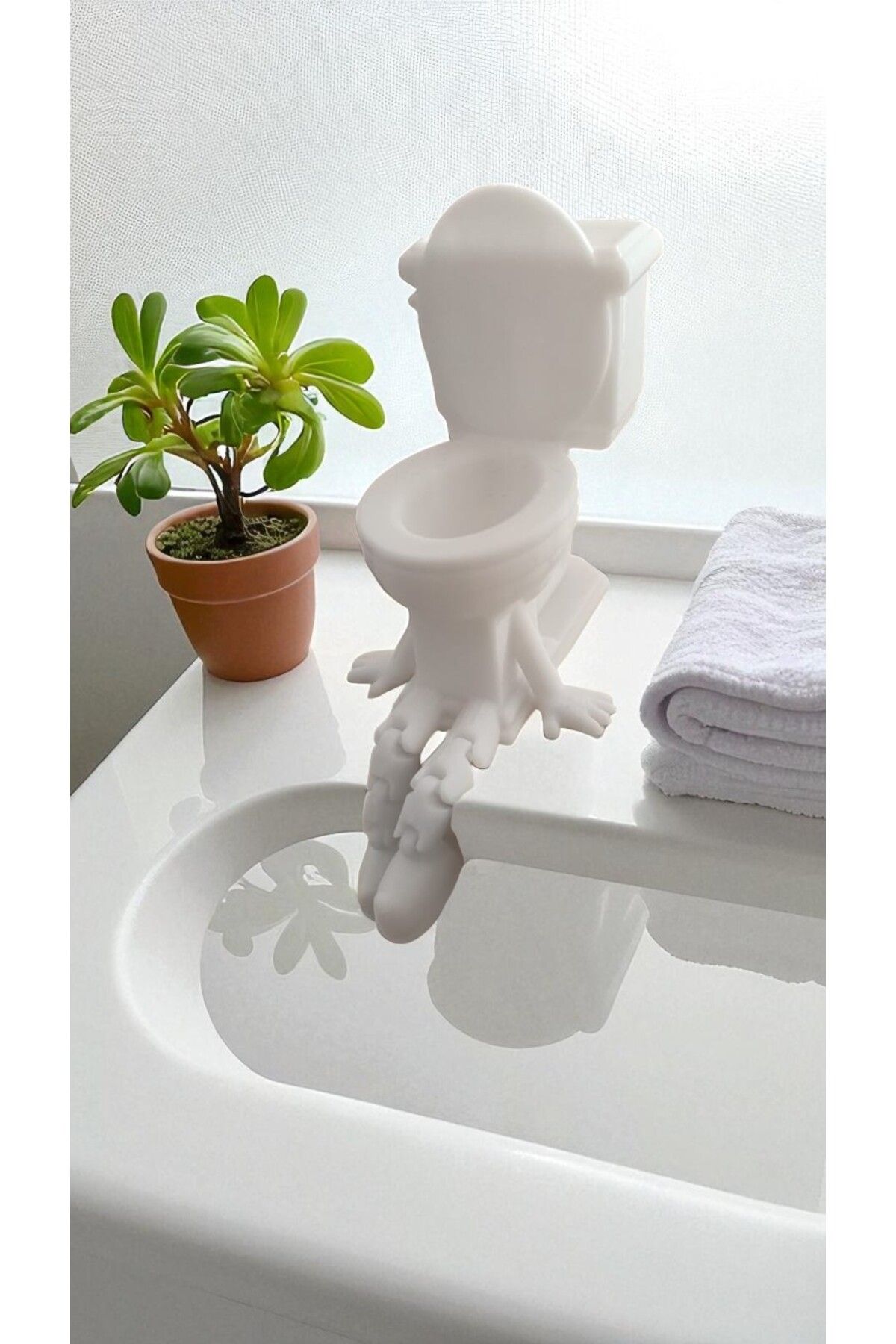 FAMEMUS ACCESSORY Eğlenceli Tasarımlı 3D Klozet Figürü - Dekoru
