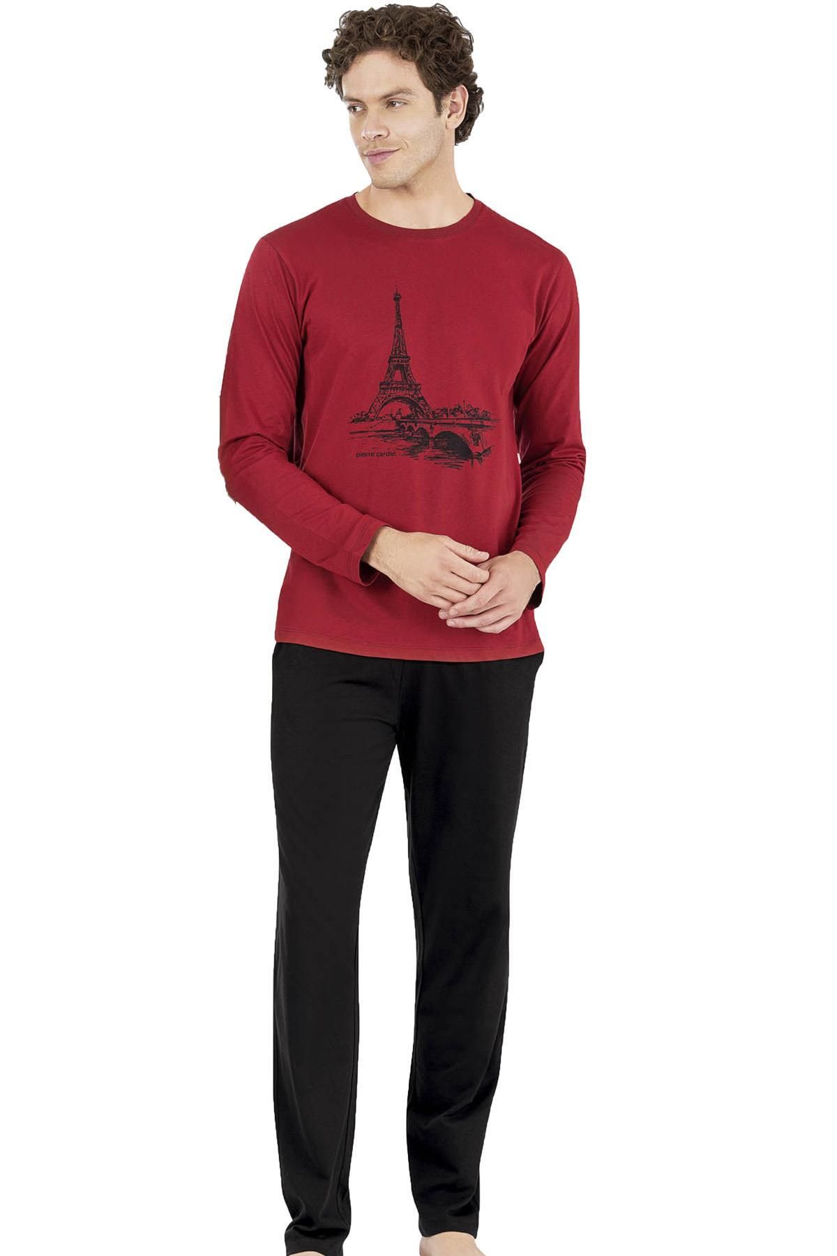 Pierre Cardin Erkek Pijama Takım, %100 Pamuklu, Cep Detaylıdır