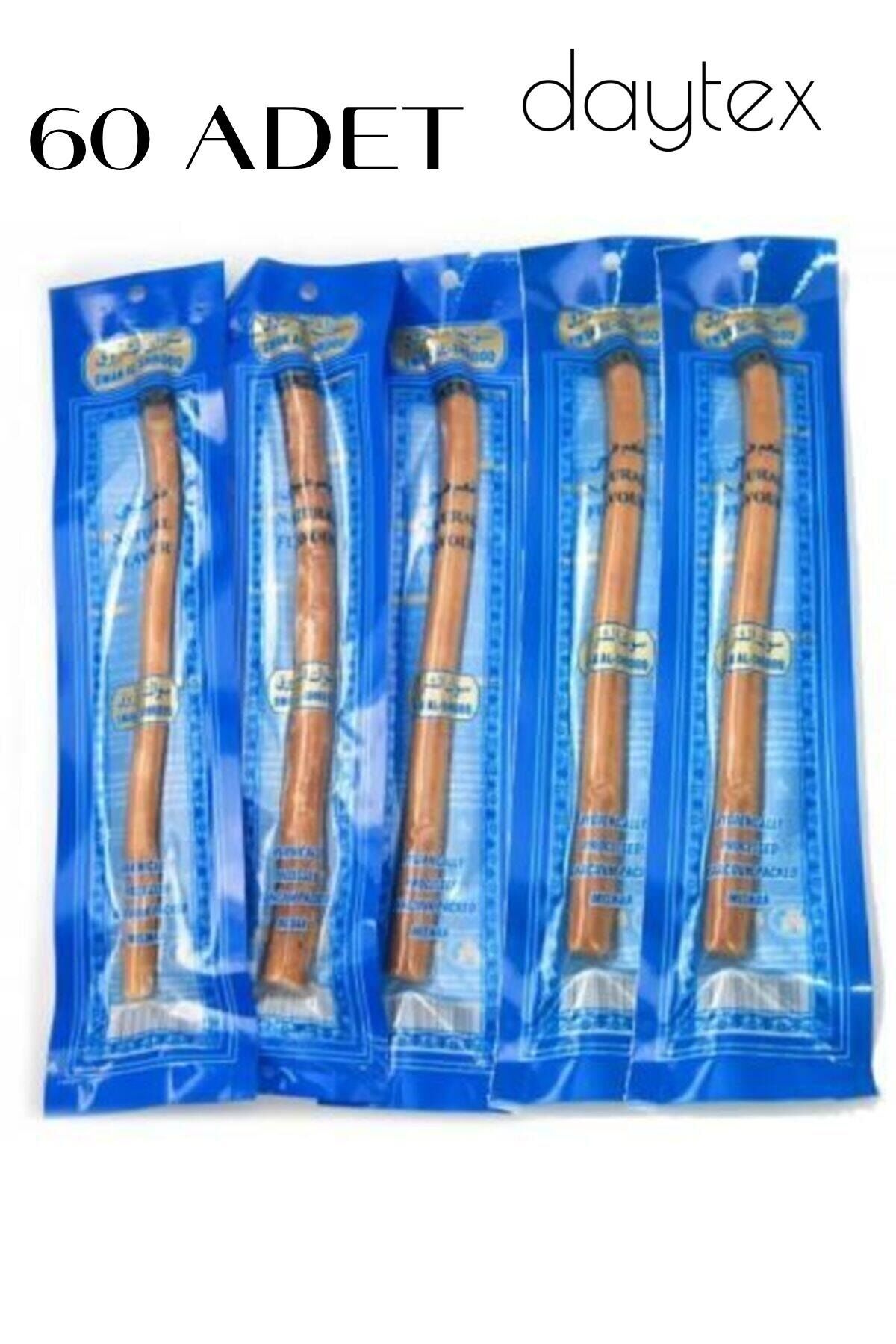 Daytex 60 adet vakumlu paketli doğal yaş misvak diş fırçası