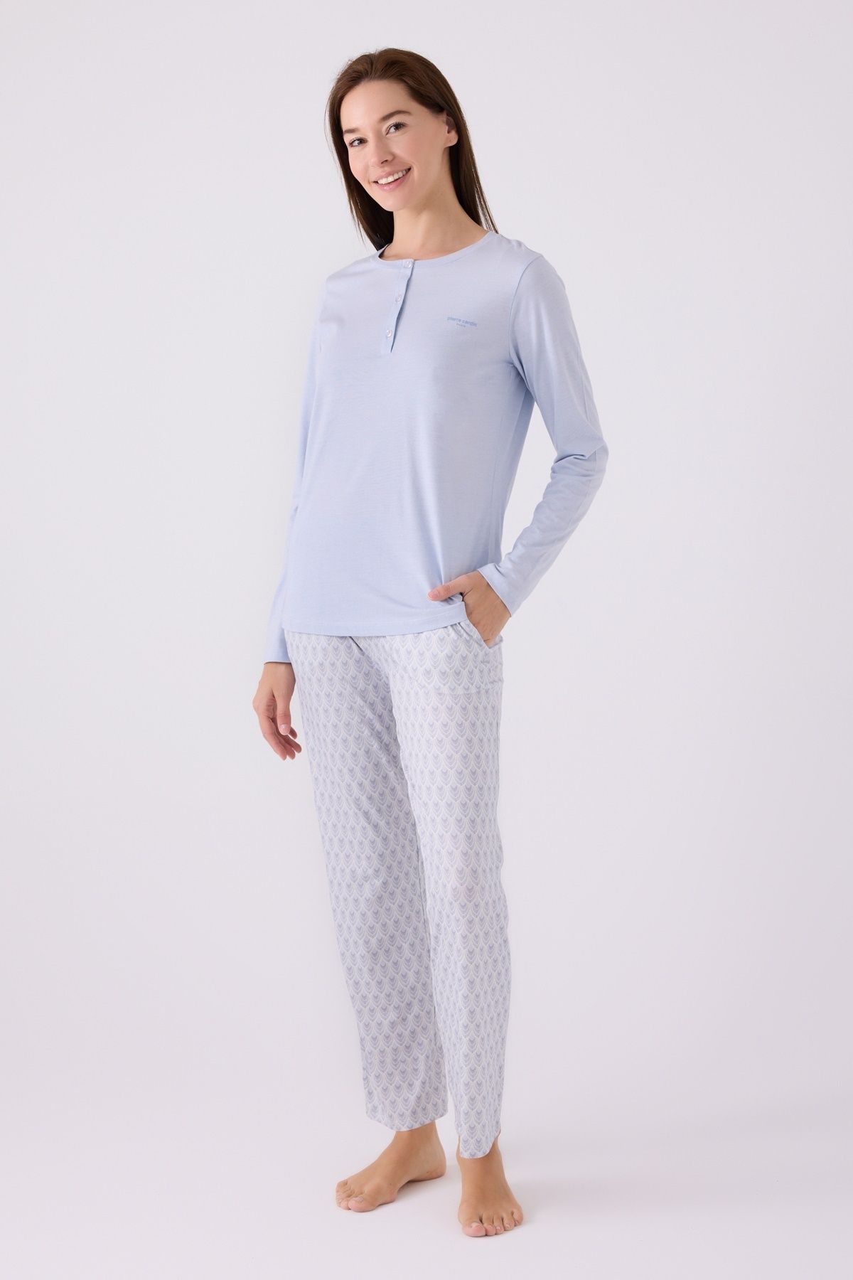 Pierre Cardin İkili Pijama Takım Mavi - Süprem - 2Li Takım