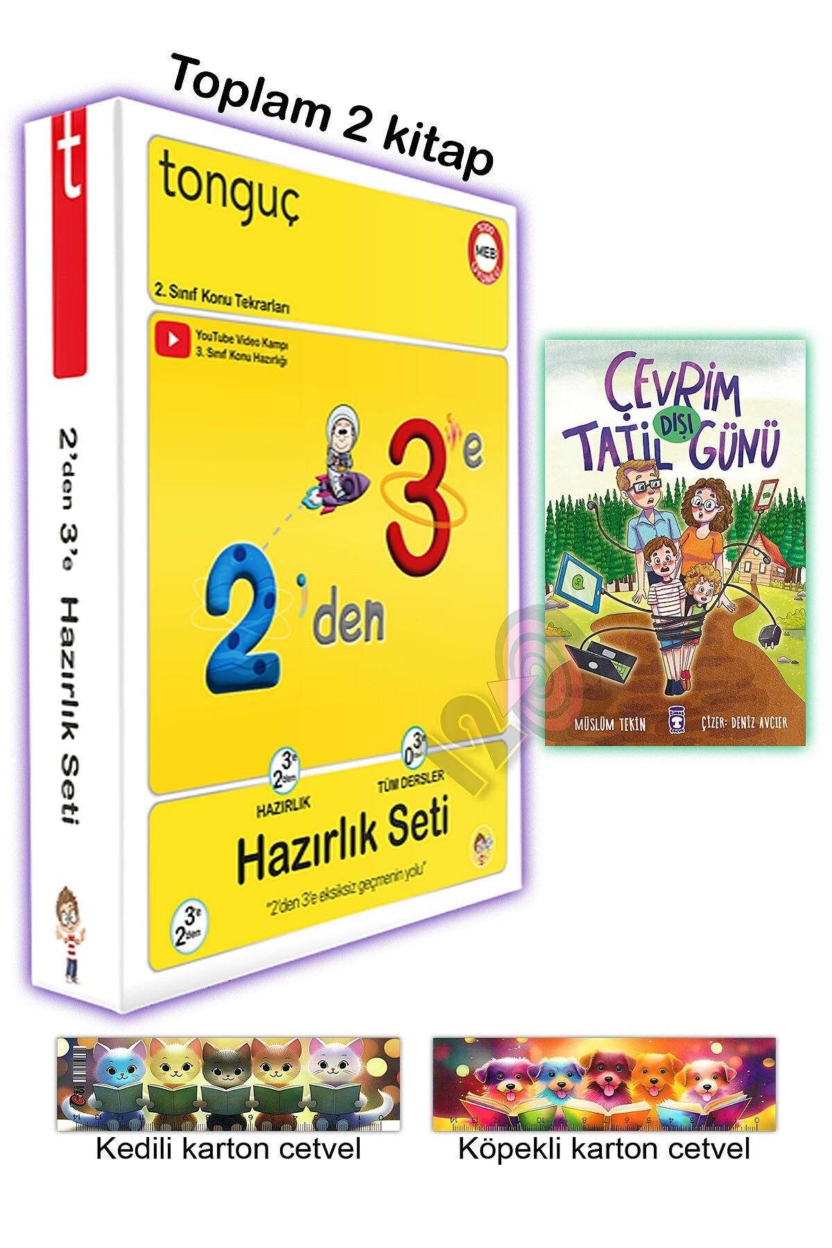 Tonguç Yayınları 2'den 3'e Hazırlık Yaz Tatili Seti Çevrim Dışı Tatil Günü