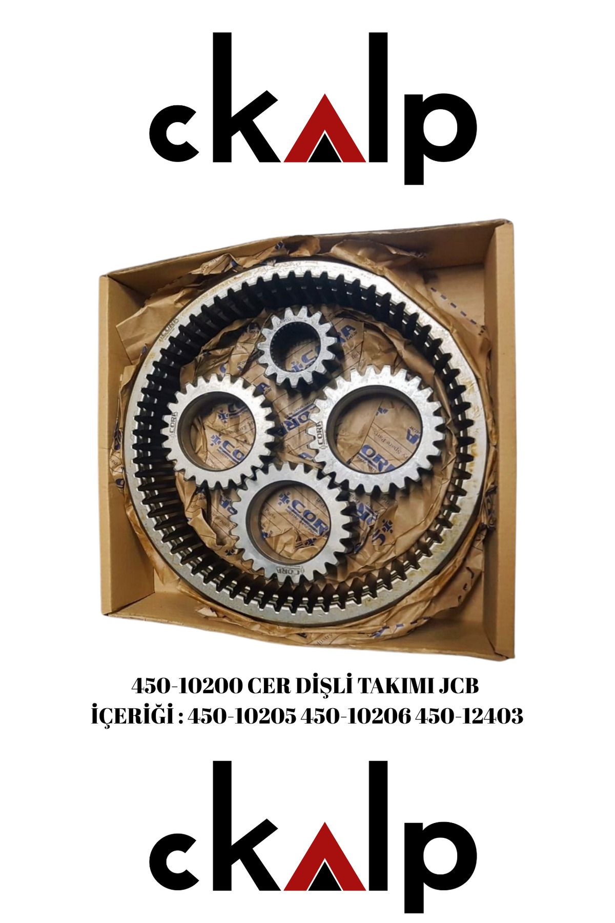 CKALP 450-10200 CER DİŞLİ TAKIMI JCB İÇERİĞİ 450-10205 450-10206 450-12403