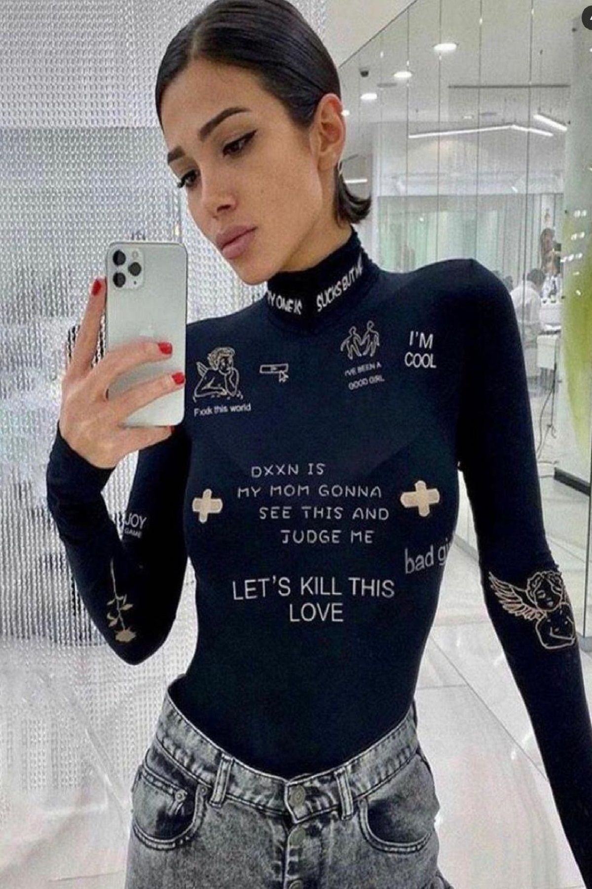 Fashiontayt SCUBA KUMAŞ BODYSUIT