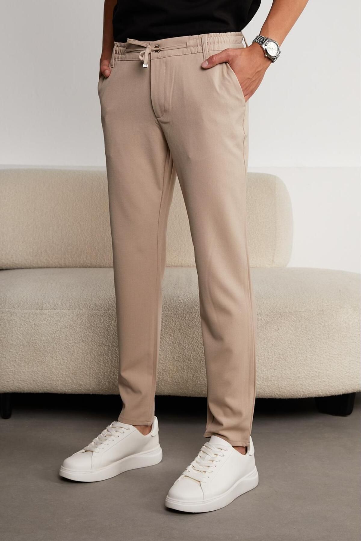 HA-KA GİYİM Erkek Yeni Sezon Jogger Pantolon Lastikli Bel Likralı Kordonlu Slim