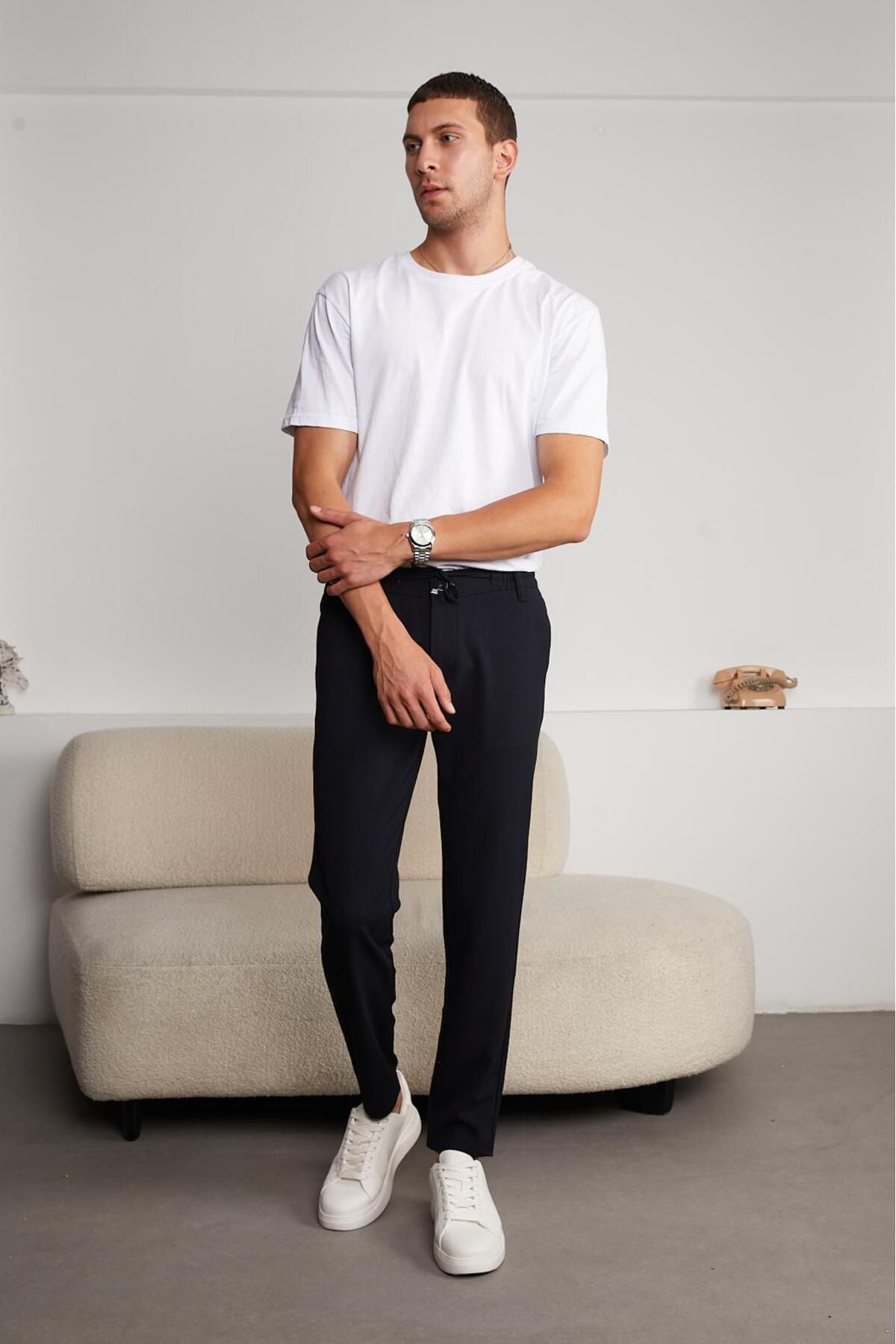 HA-KA GİYİM Erkek Yeni Sezon Jogger Pantolon Lastikli Bel Likralı Kordonlu Slim