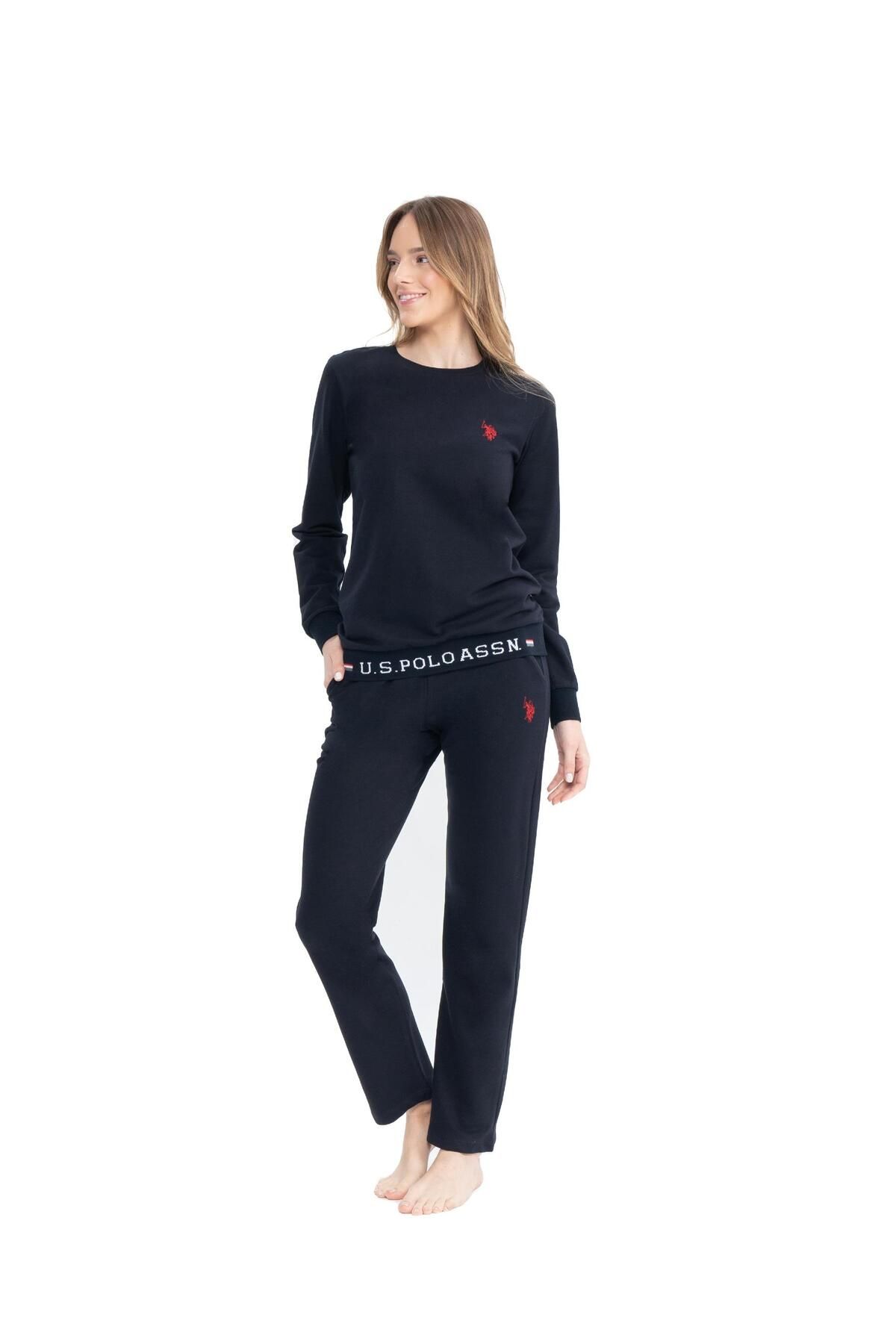 U.S. Polo Assn. Kadın Düz Renk Ev Giyim Pijama Takım