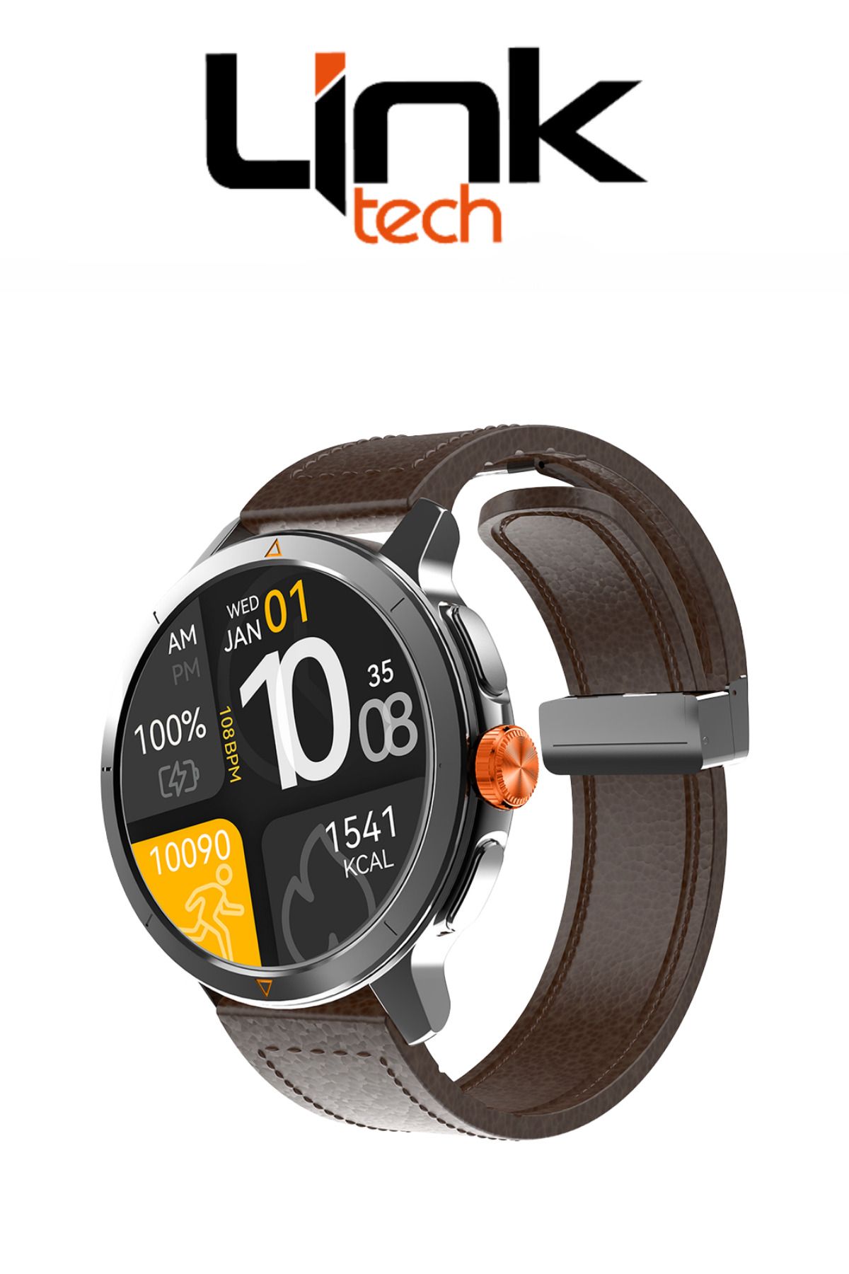 Linktech S110 Premium LT Watch 46mm GPS Süper Amoled 5ATM Suya Dayanıklı Akıllı Saat (KVK TÜRKİYE GARANTİLİ)