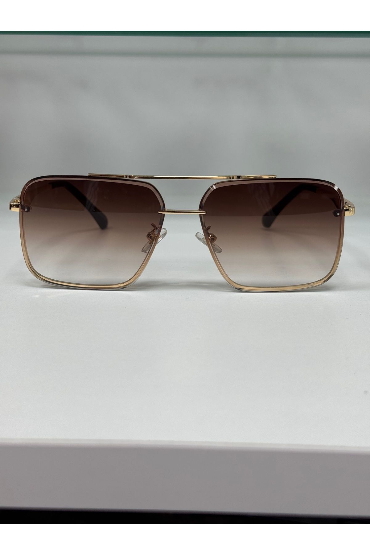 VLDORO Unisex Gold Metal Kare Pilot Güneş gözlüğü