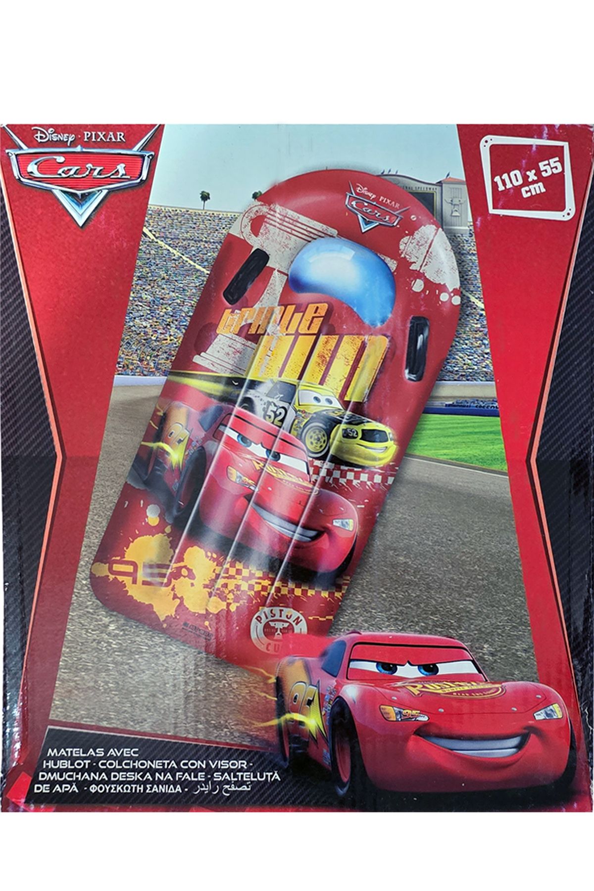 Mondo Cars Arabalar Şişme Sörf Tahtası Pencereli Tutunmalı 110cm - Disney Cars Surfboard