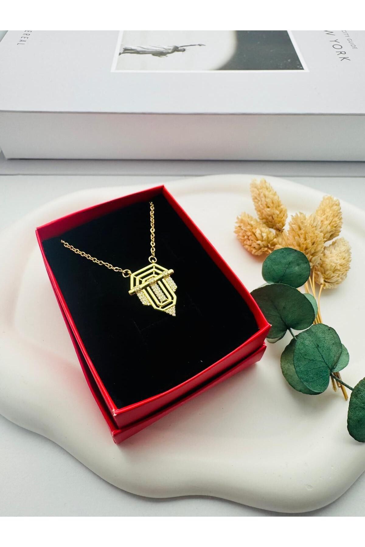 ENEFENDİ Şans Çelik Kolye (Gold) 0106348