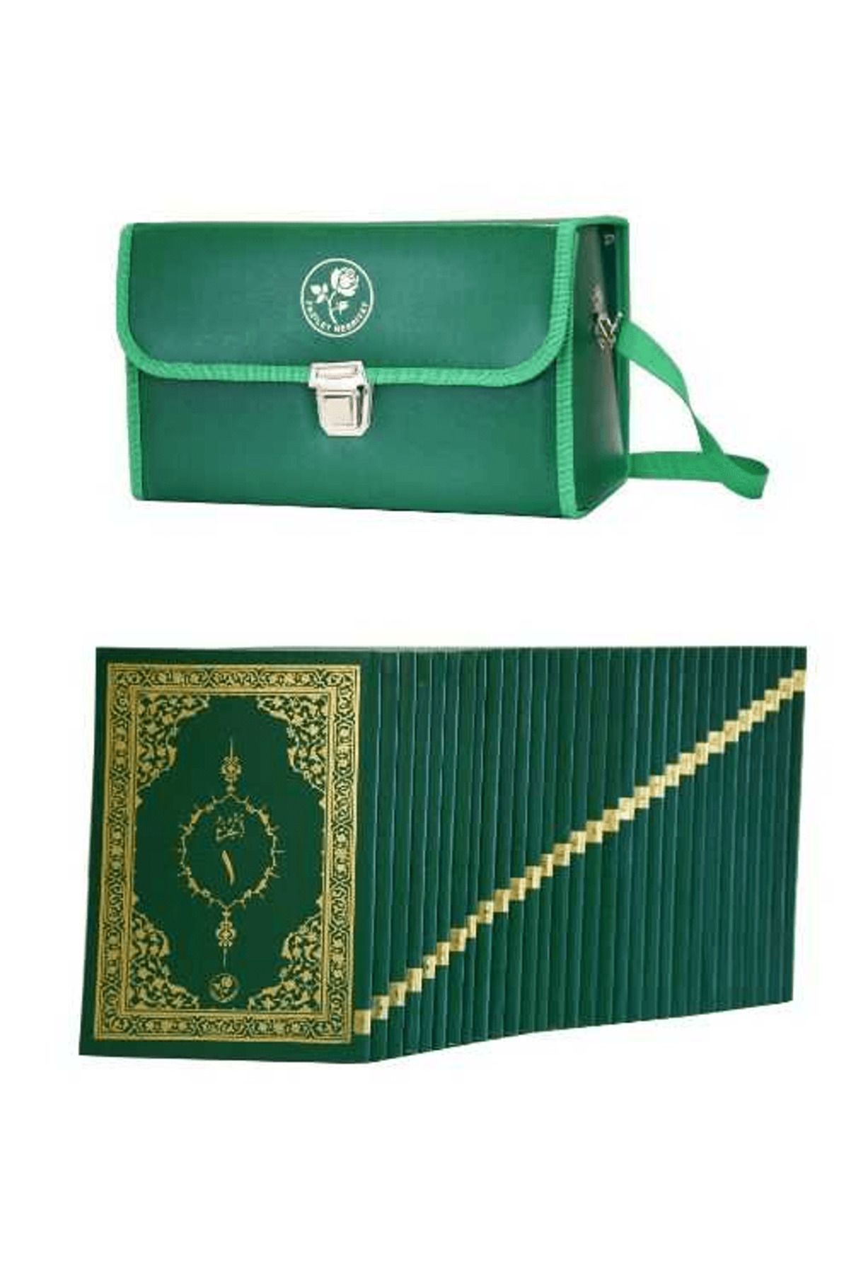 Fazilet Neşriyat Kur'an-ı Kerim Hatim Seti (Ciltli-Yeşil)