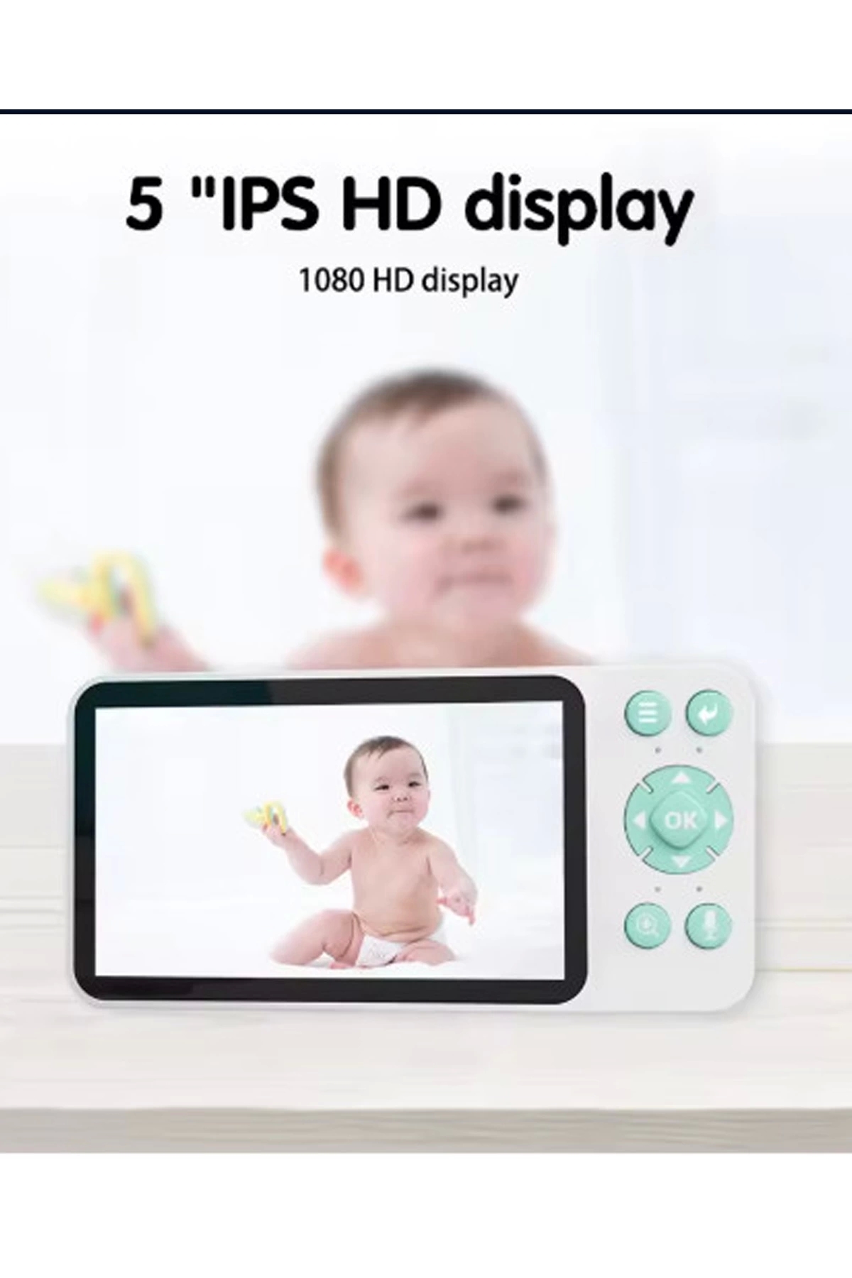 Vothoon 5 Inc Ekran Bebek Kamerası Monitörlü Konuşma Özellikli ışıklı Gece Görüslü Kamera fotoğrafı 2 (önizleme)